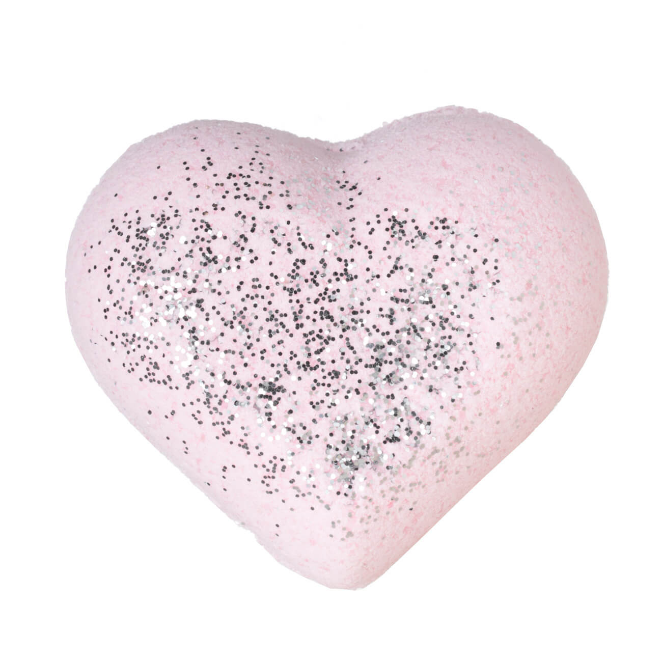 Бомбочка для ванны, 130 гр, с блестками, розовая, Ваниль, Сердце, Sparkle body