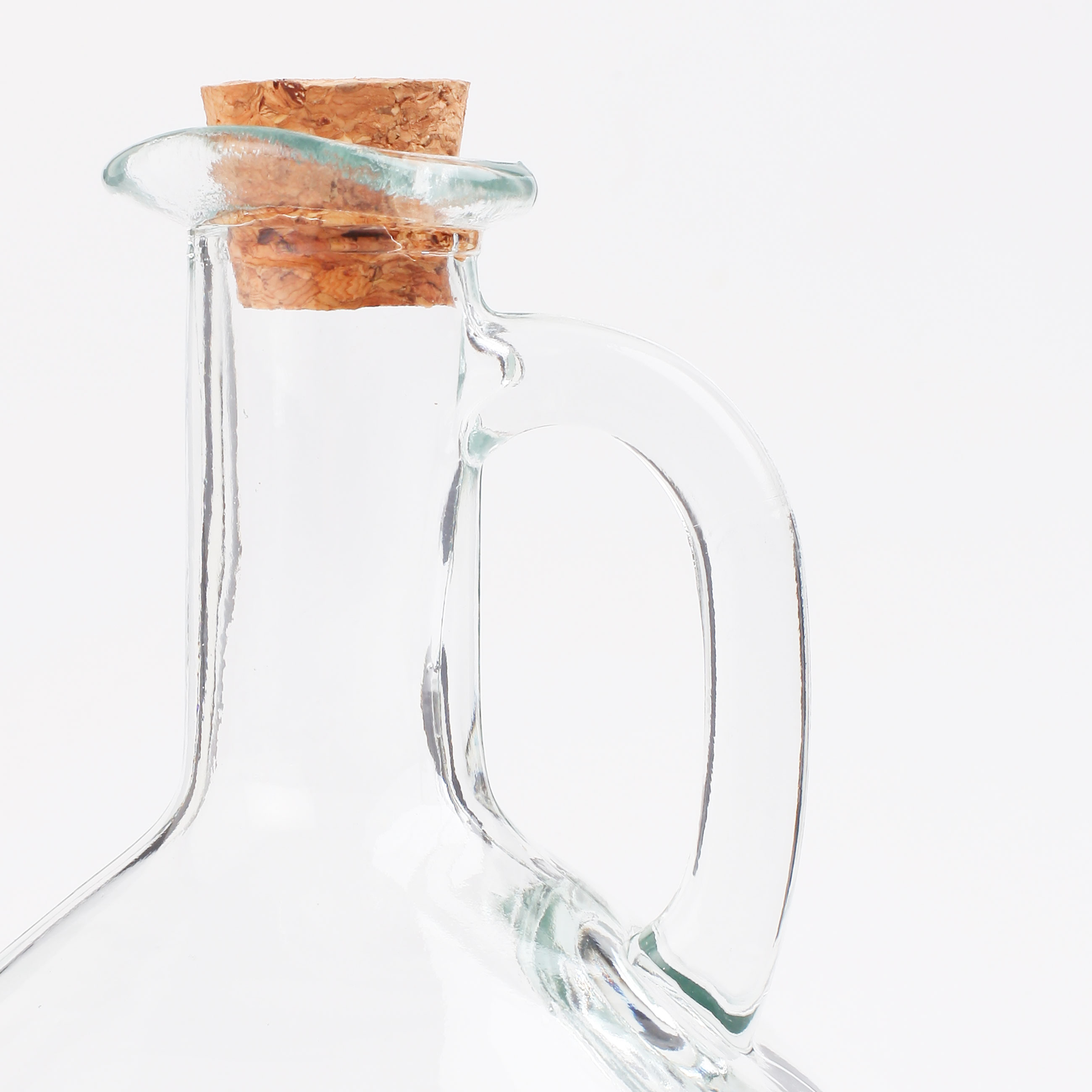 Емкость для масла или уксуса, 400 мл, с ручкой, стекло/пробка, Кувшин, Clear cork, image-1