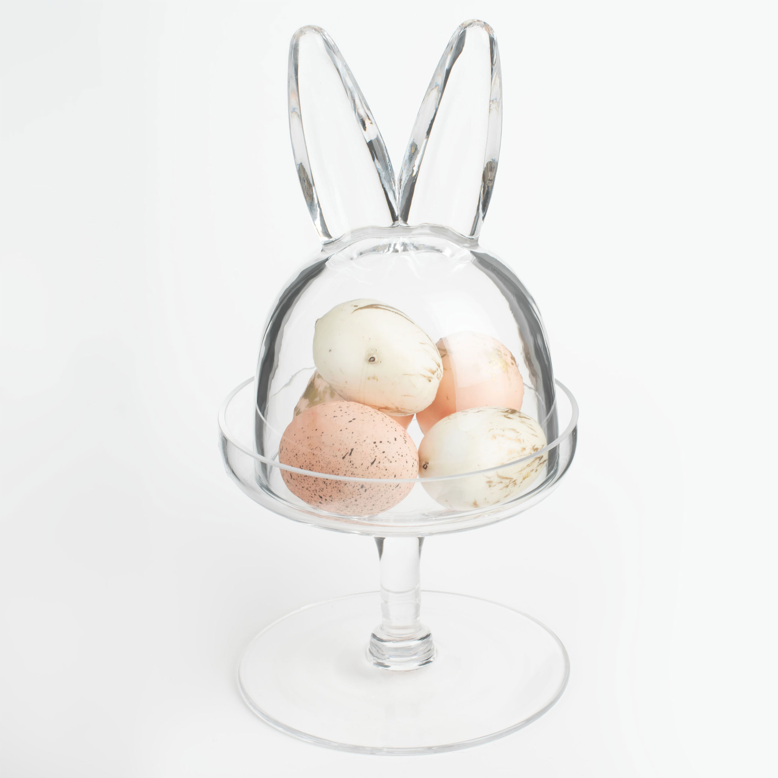 Блюдо на ножке, 12х23 см, с крышкой, стекло, Ушки кролика, Lapin изображение № 6