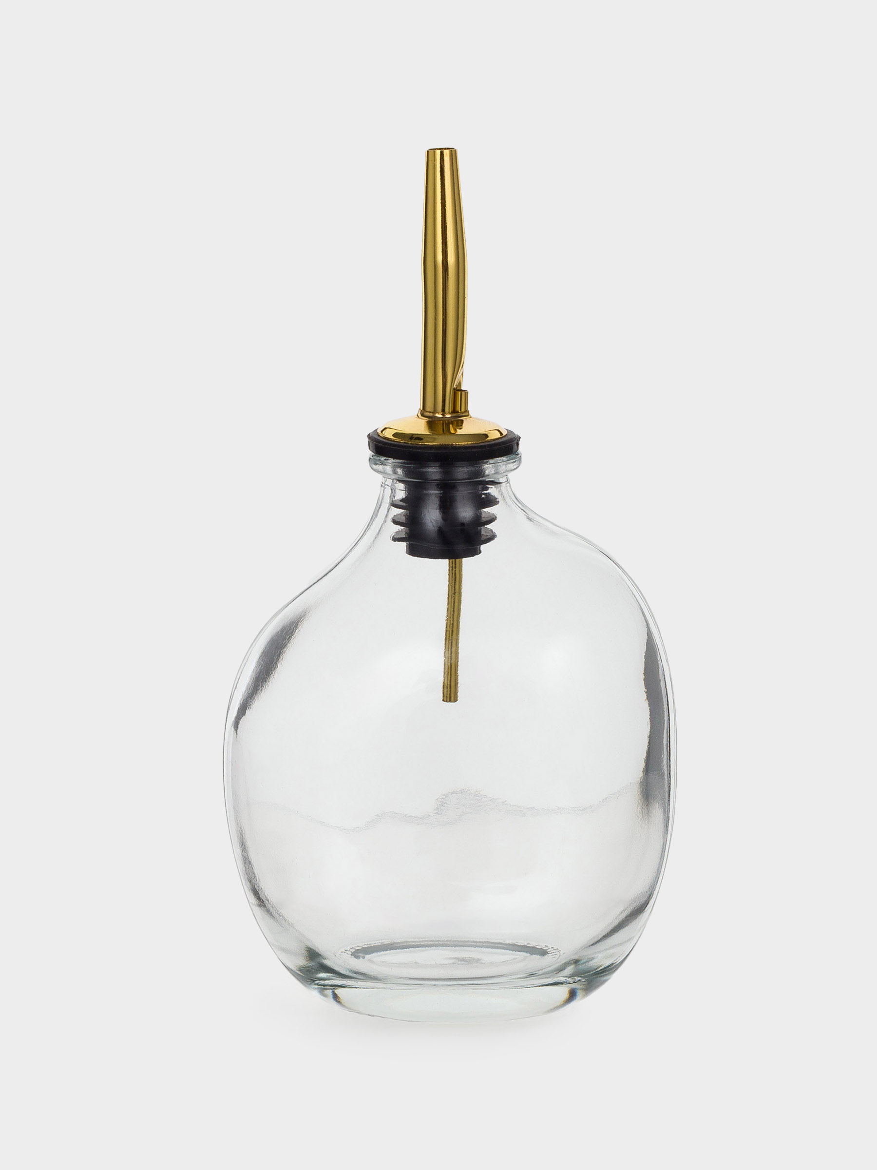 Бутылка для масла или уксуса, 250 мл, с дозатором, стекло/металл, Classic gold, image-1