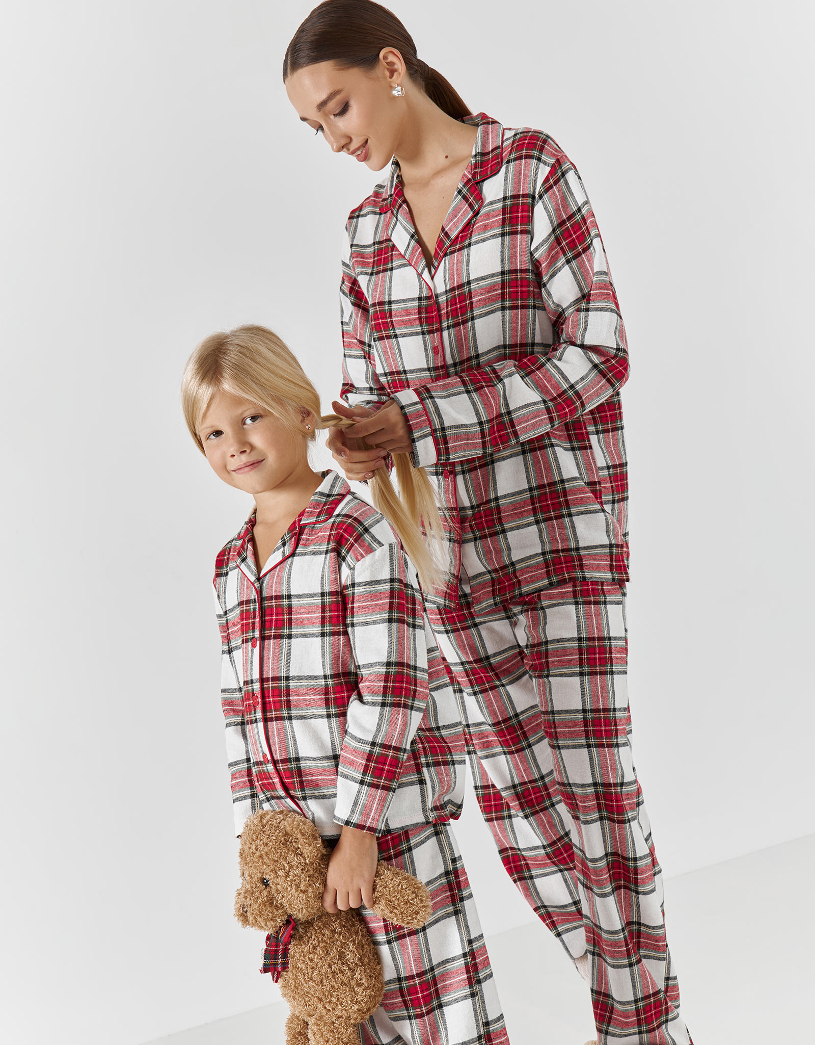 Костюм женский, с брюками, хлопок, красно-белый, Клетка, Patsy, image-7