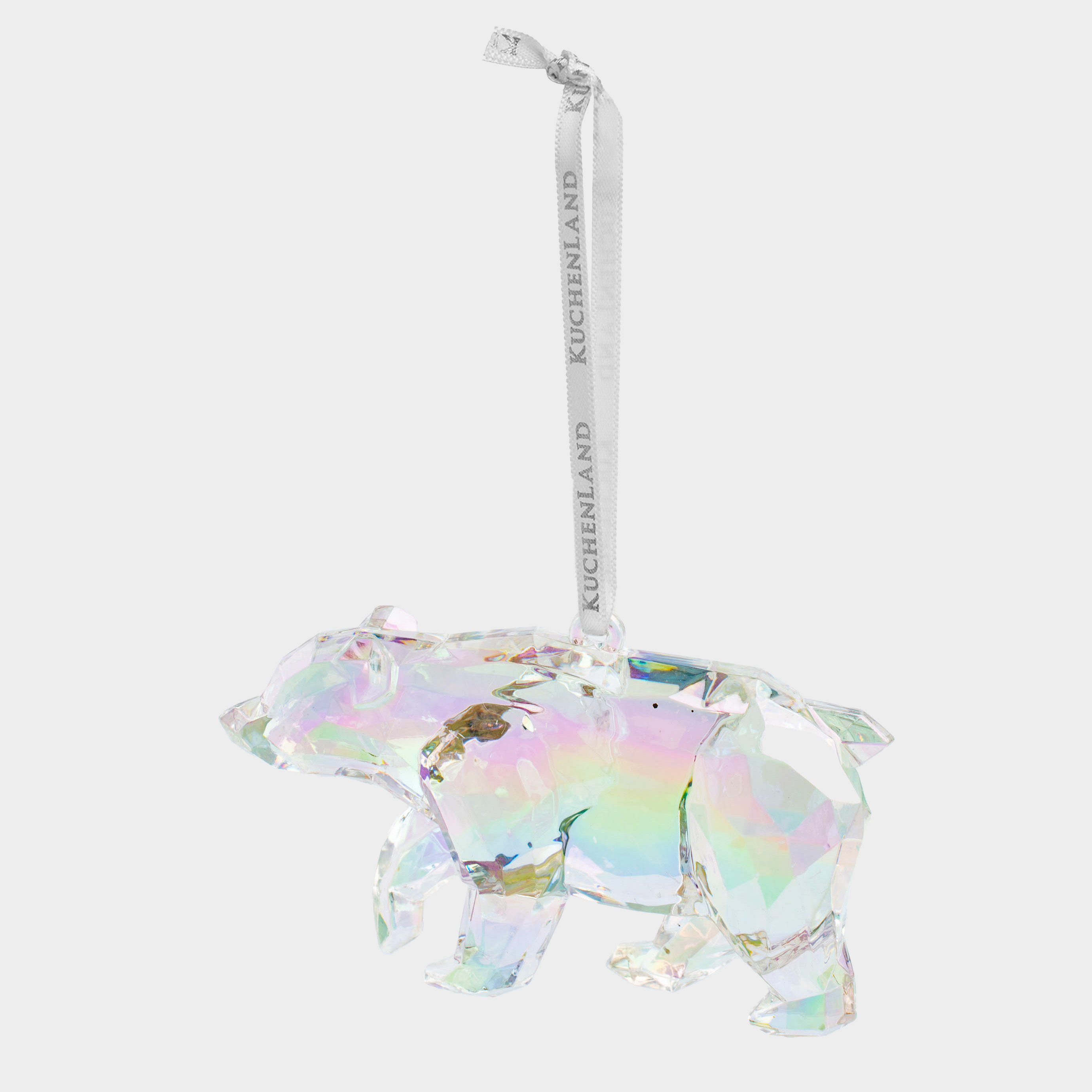 Игрушка елочная, 11 см, акрил, перламутр, Медведь, Figure crystal, image-2
