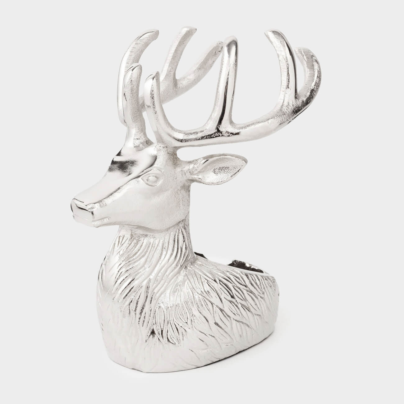 Подставка для бутылки, 20 см, металл, серебристая, Олень, Arctic deer