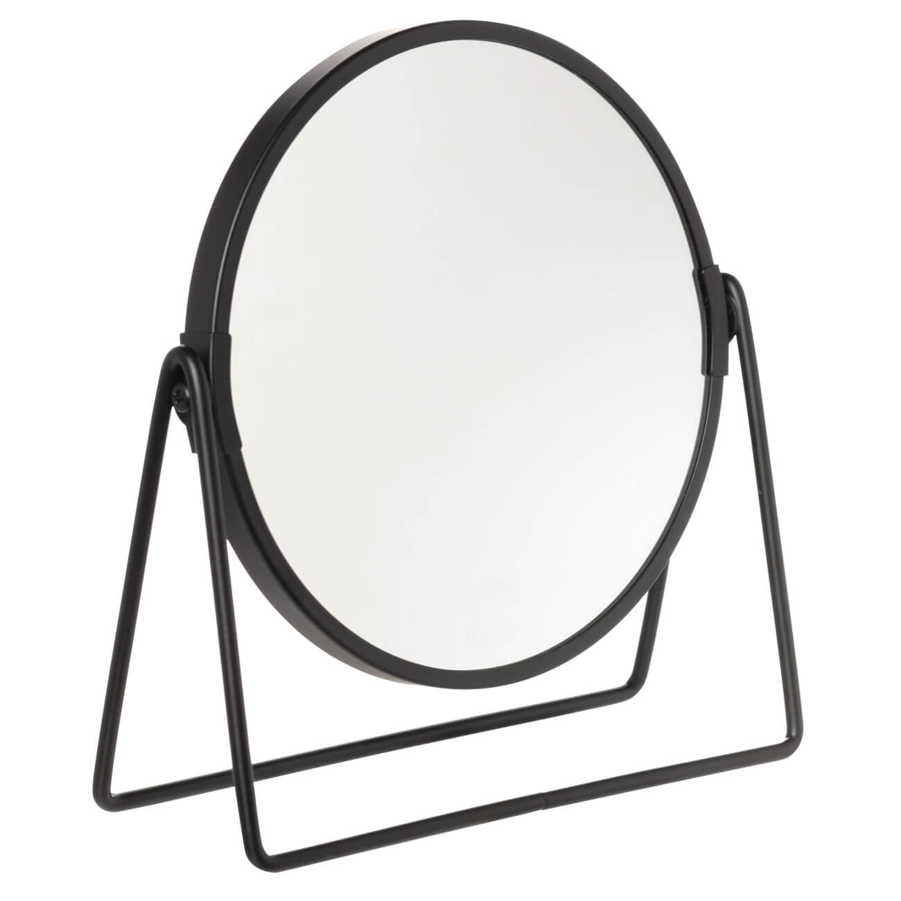 Зеркало настольное, 20 см, двустороннее, металл, круглое, черное, Graphic настольное зеркало brabix