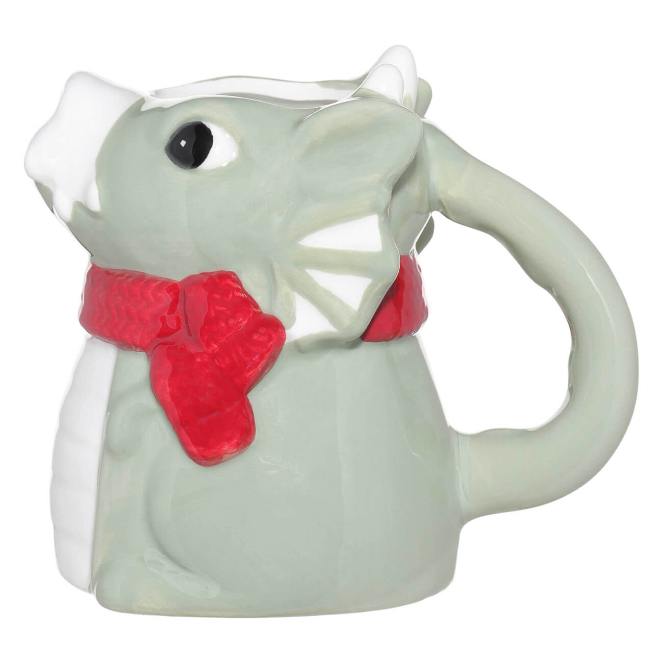 

Кружка, 520 мл, керамика, зеленая, Дракон в шарфе, Dragon cute