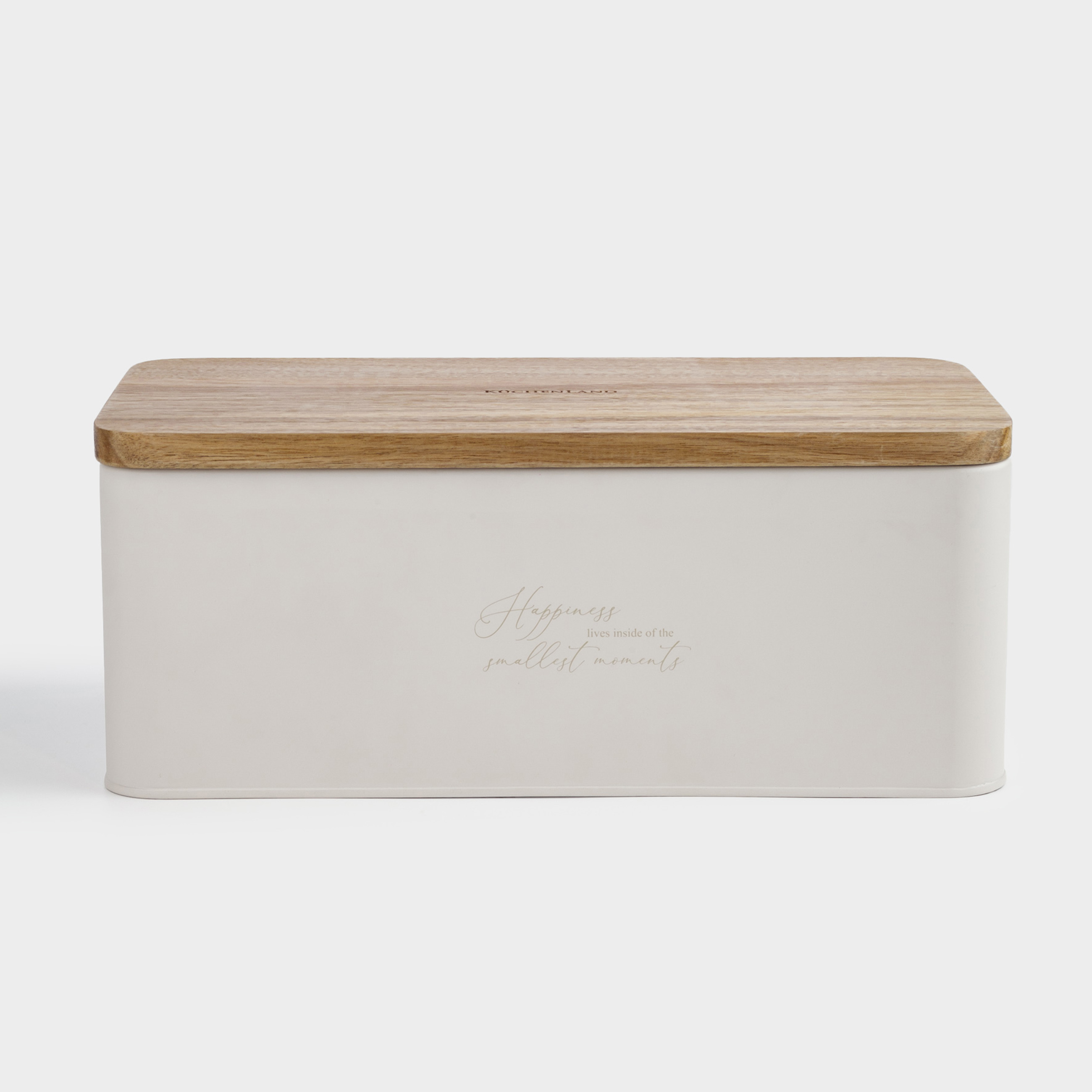 Хлебница 33х18х13 см металлдерево прямоугольная бежевая Ritlen 2690₽