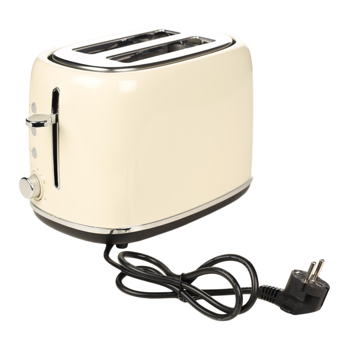 Тостер электрический, 730-870 Вт, 6 режимов, сталь/пластик, бежевый, Vintage kitchen