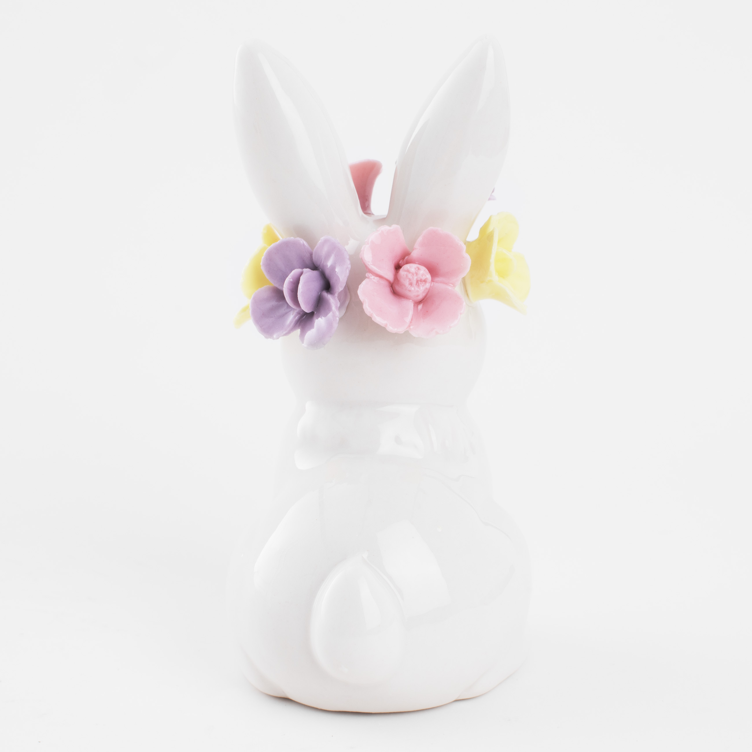 Статуэтка, 12 см, фарфор P, белая, Кролик в цветочном венке, Easter изображение № 4