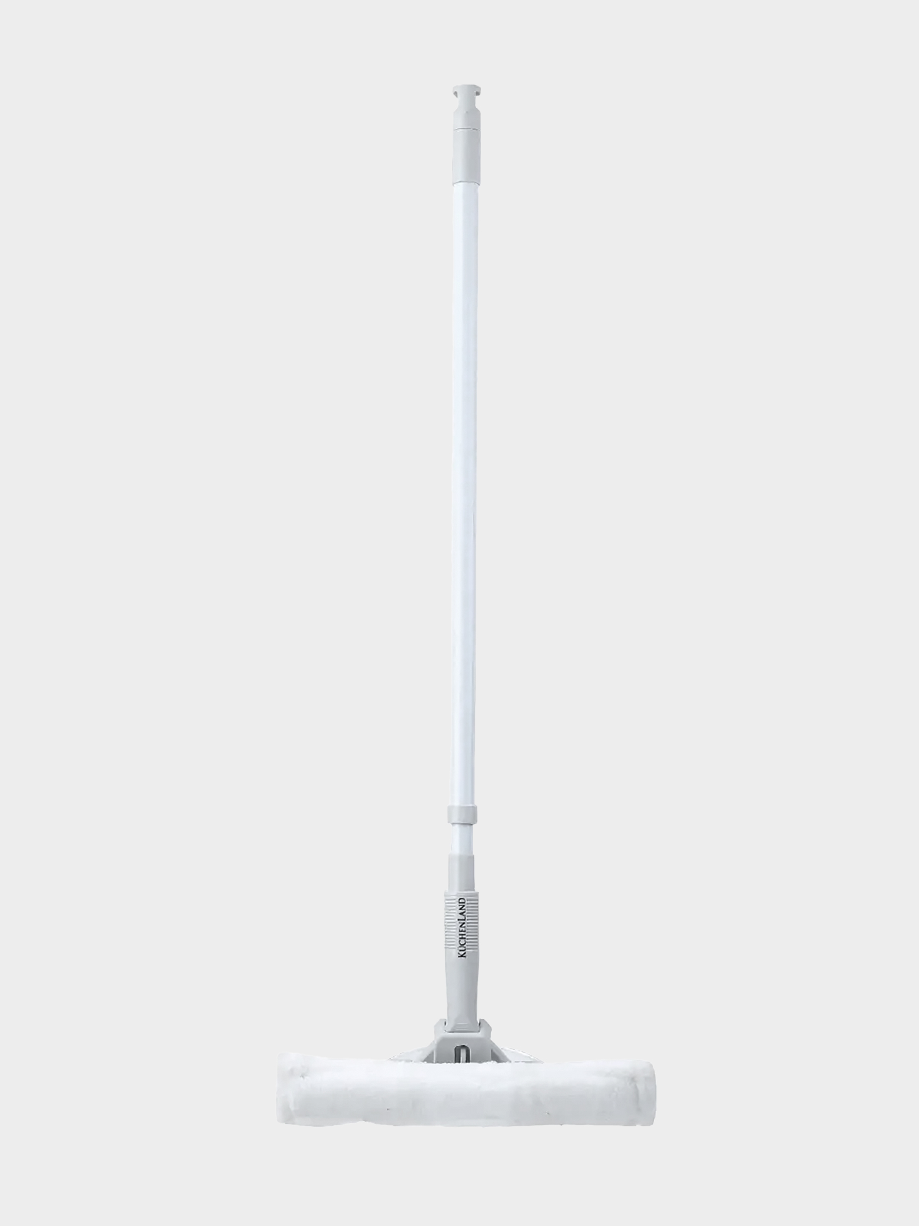 Швабра для мытья окон, с тряпкой и скребком, бело-серая, Clean, image-1