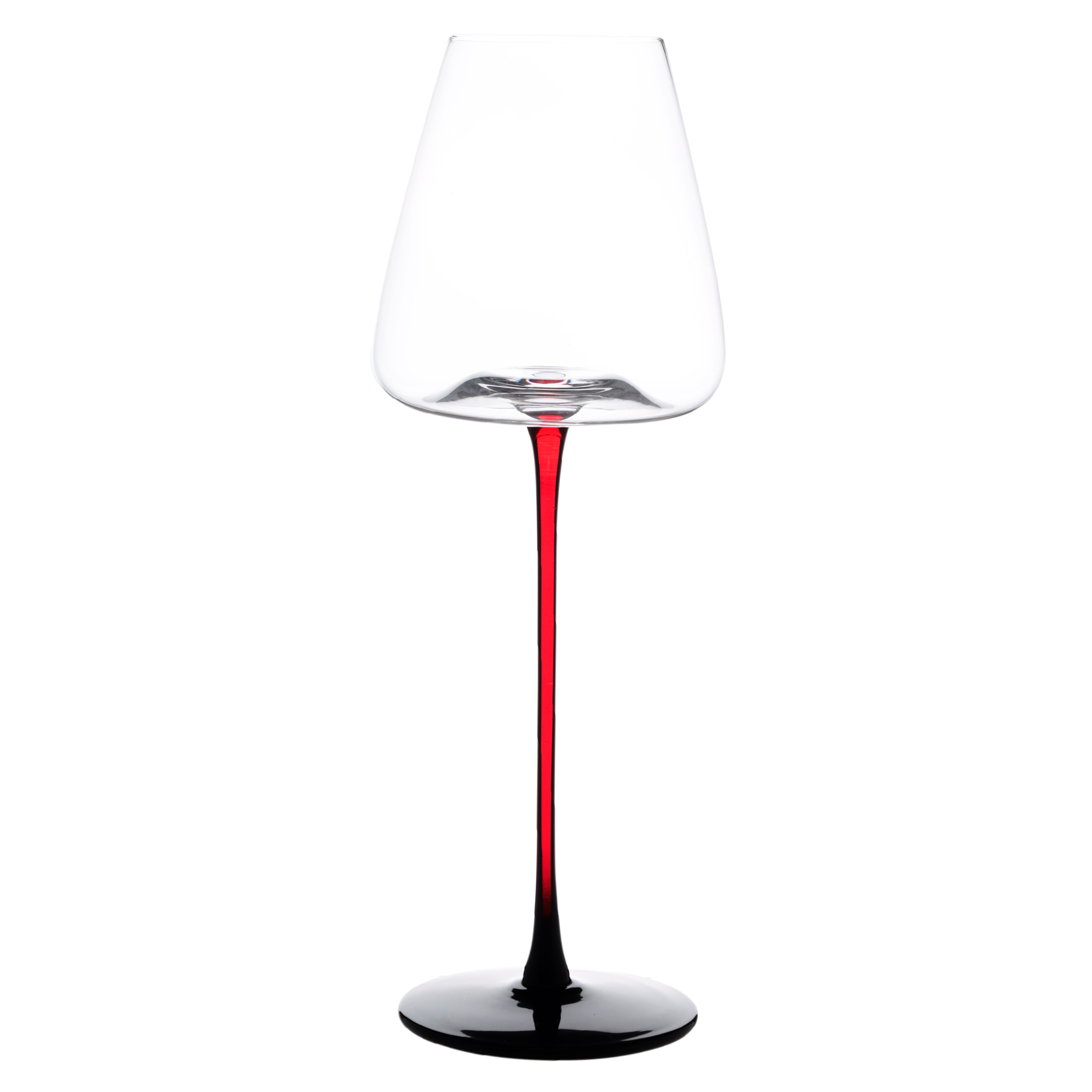 Бокал для красного вина, 580 мл, 2 шт, стекло, красно-черная ножка, Sorento color изображение № 2
