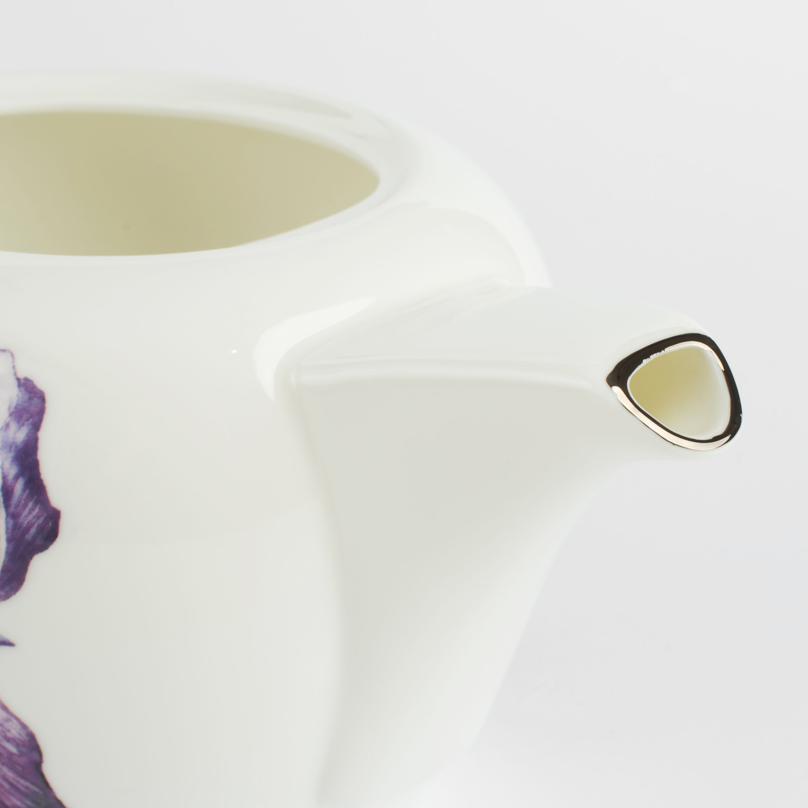 Чайник заварочный, 1,2 л, фарфор F, с серебристым кантом, Ирисы, Antarctica Flowers