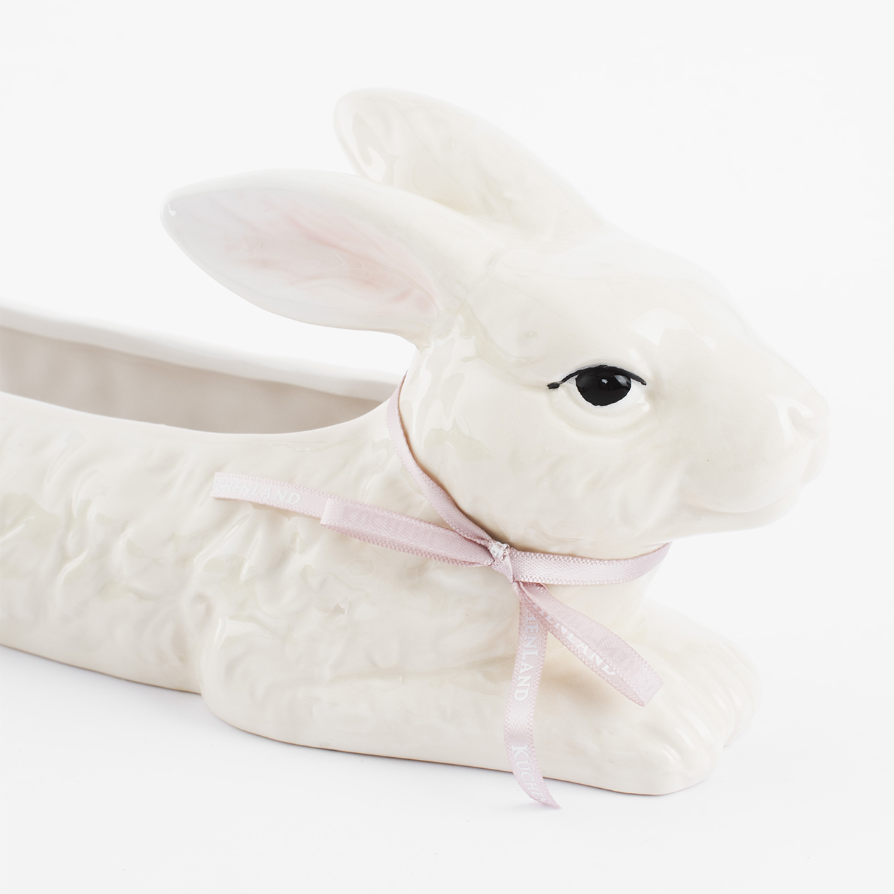 Конфетница, 34х12 см, керамика, молочная, Кролик, Natural easter изображение № 4