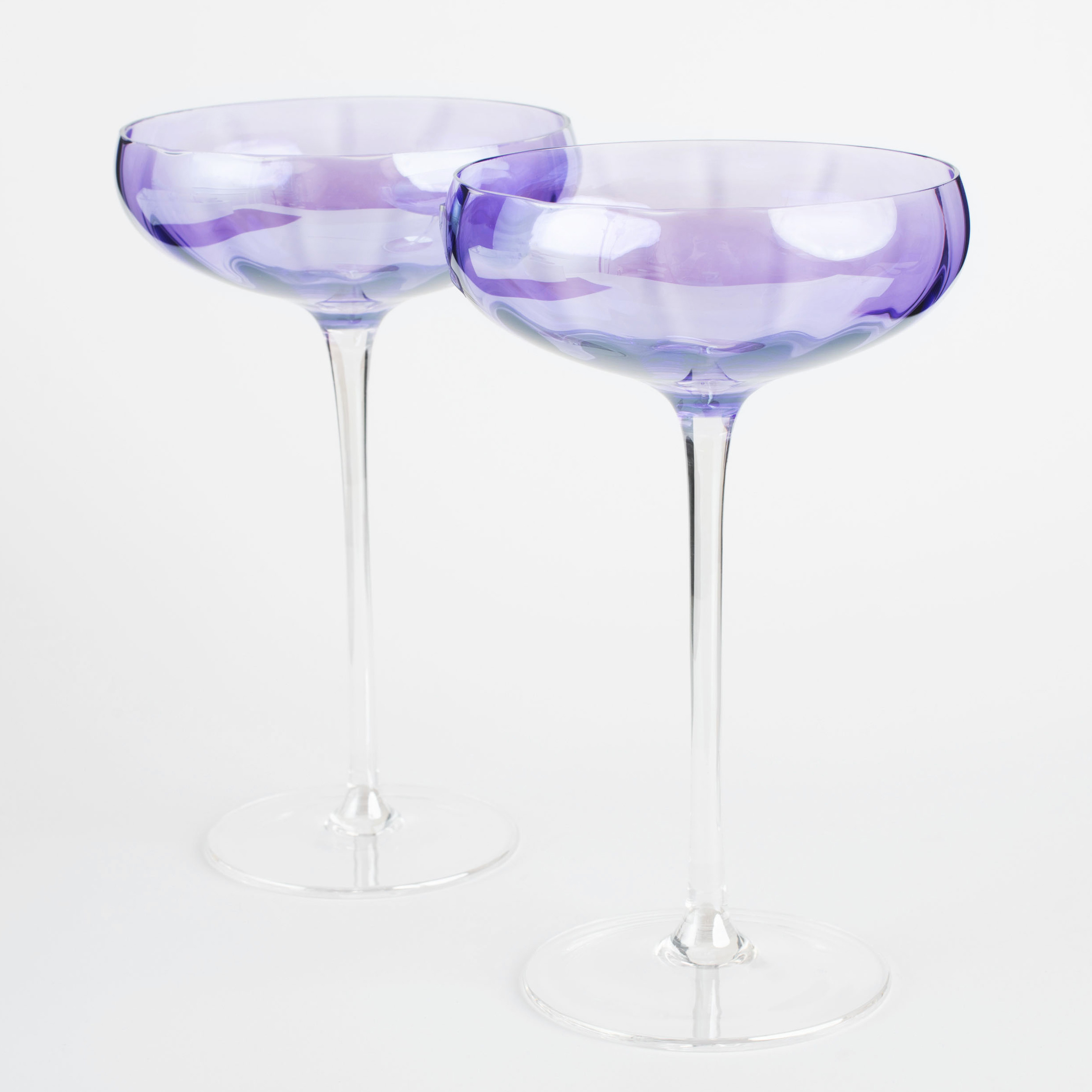 Бокал-креманка для шампанского, 220 мл, 2 шт, стекло, фиолетовый, Filo R color изображение № 2