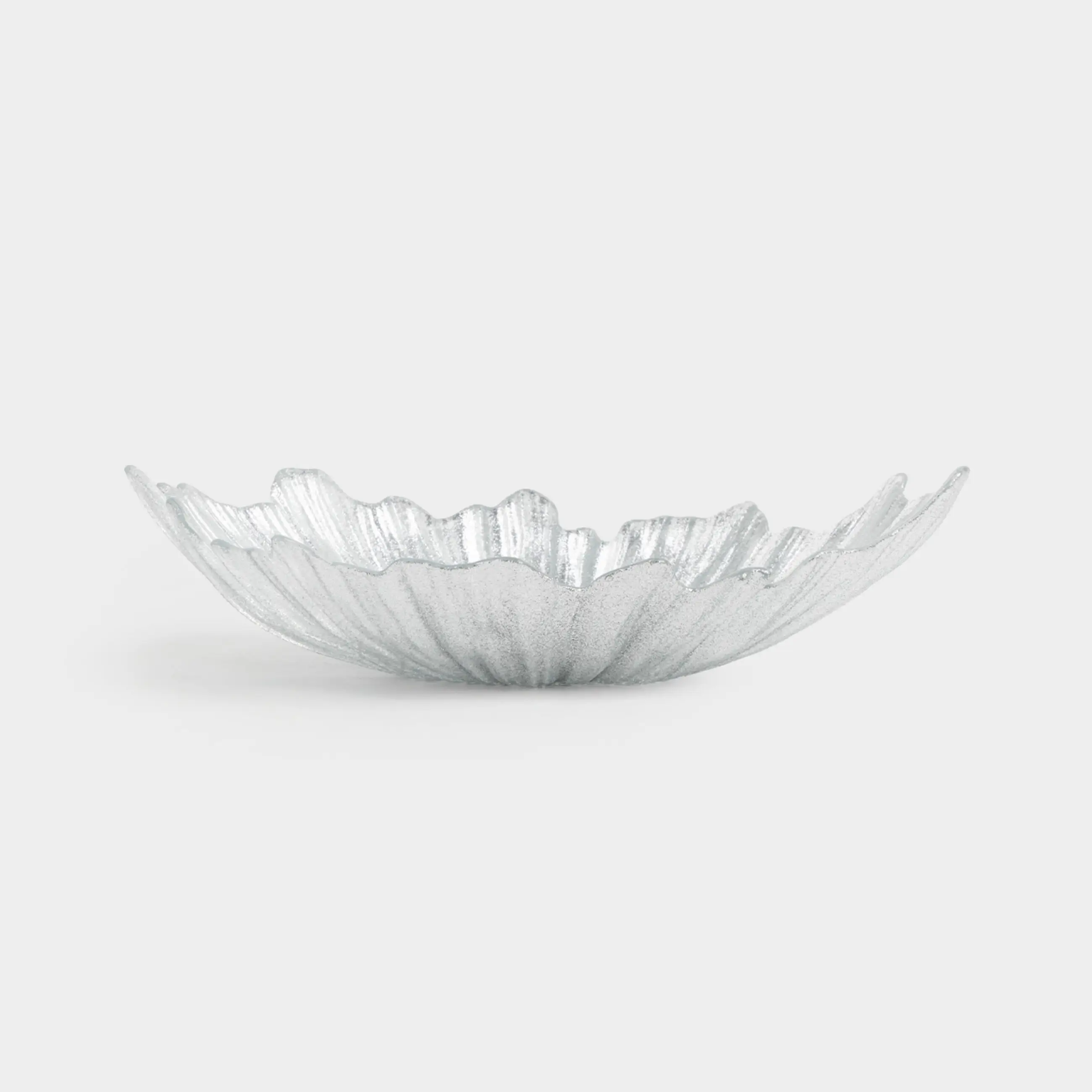 Блюдо, 25х14х7 см, стекло Р, серебристое, Verge