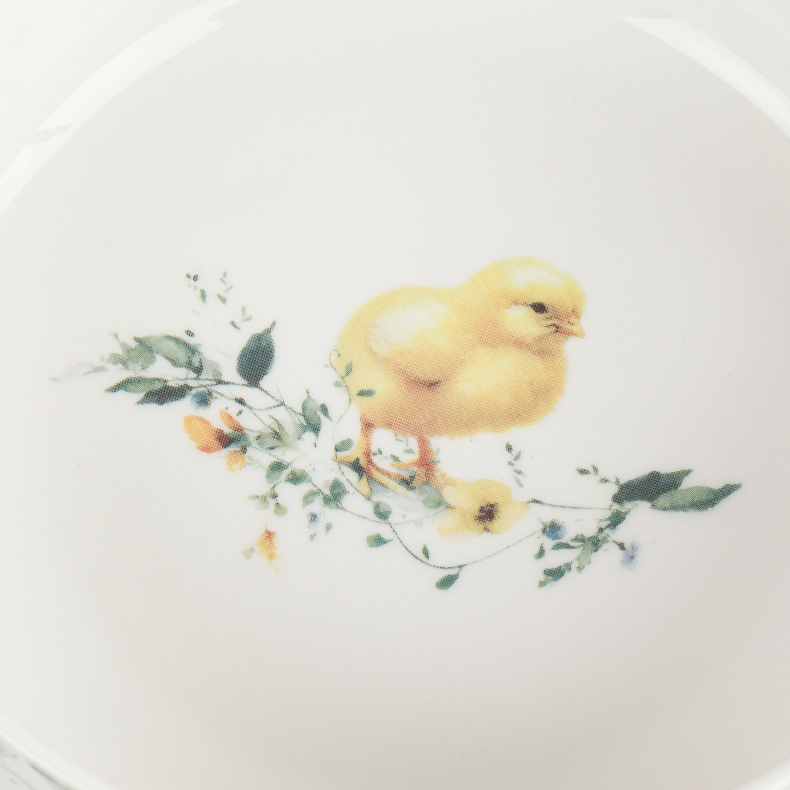 Салатник, 16х6 см, 700 мл, фарфор N, белый, Цыпленок в цветах, Easter, image-2