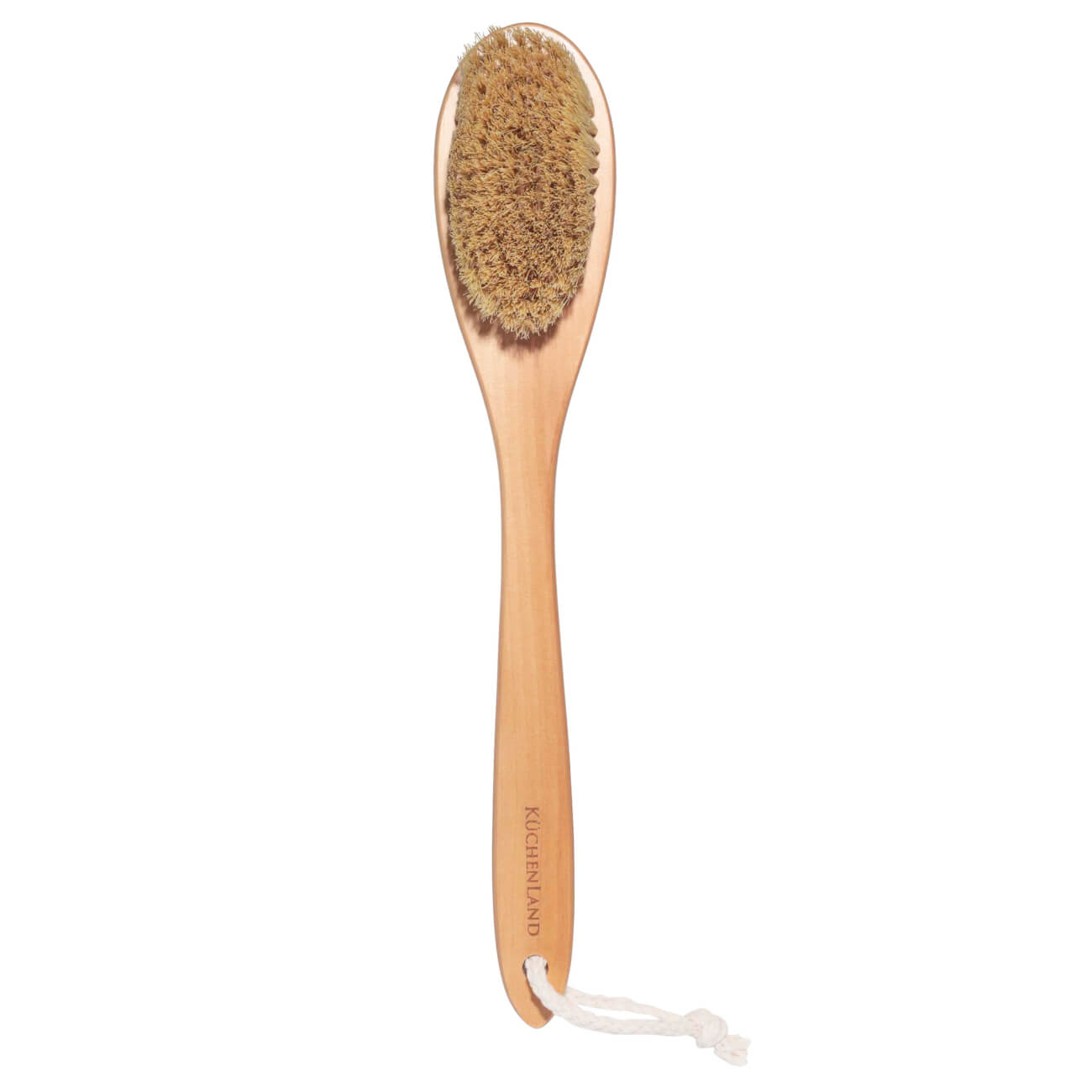 Щетка для сухого массажа, 38 см, дерево/растительное волокно, Bamboo spa щетка для бороды лакированная колодка волокно тампико 11×4×4 см