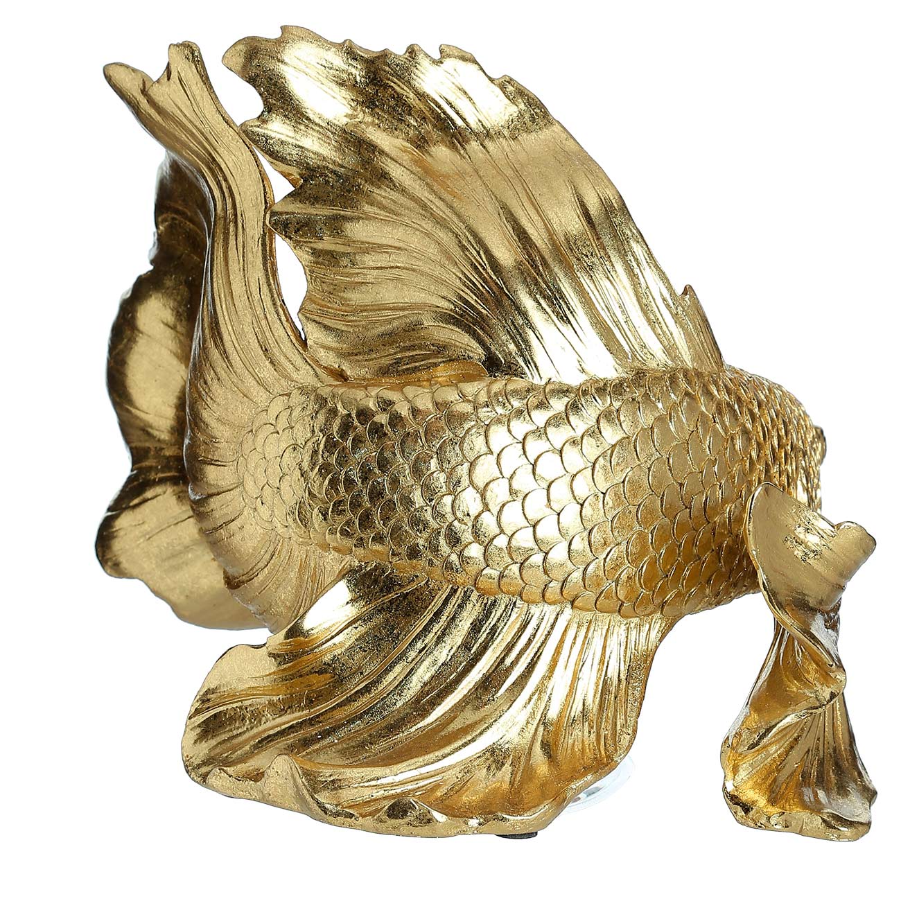 Статуэтка, 20 см, полирезин, золотистая, Рыбка, Goldfish