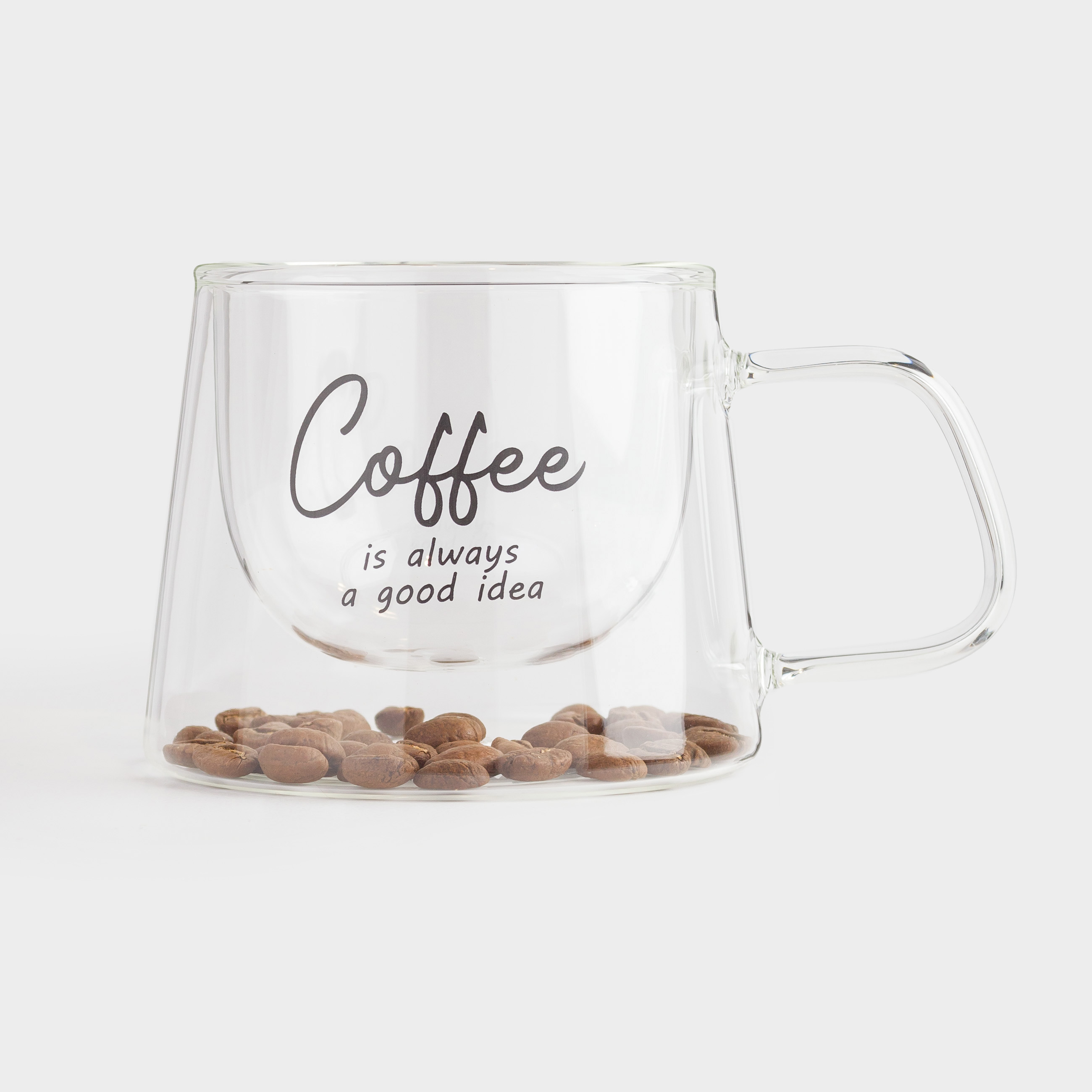 Кружка кофейная, 200 мл, стекло Б, с кофейными зернами внутри, Coffee, Air decor, image-1