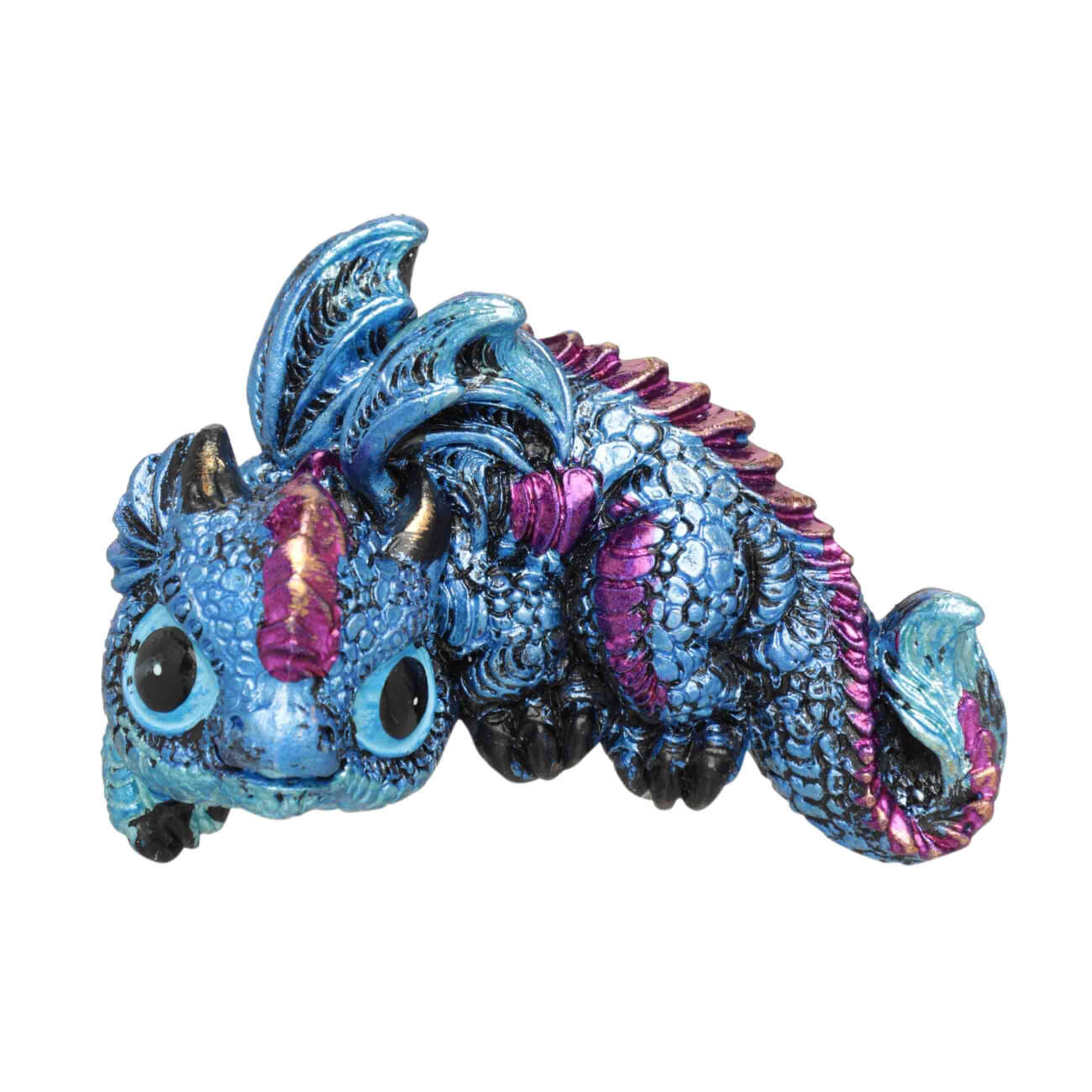 

Магнит, 7 см, полирезин, синий радужный, Дракон, Dragon blu