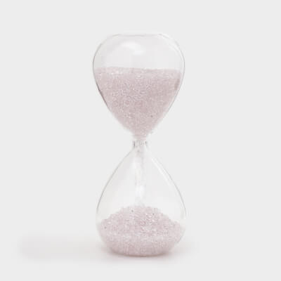Часы песочные, 20 см, 15 секунд, с кристаллами внутри, стекло, Sand time ,image-0