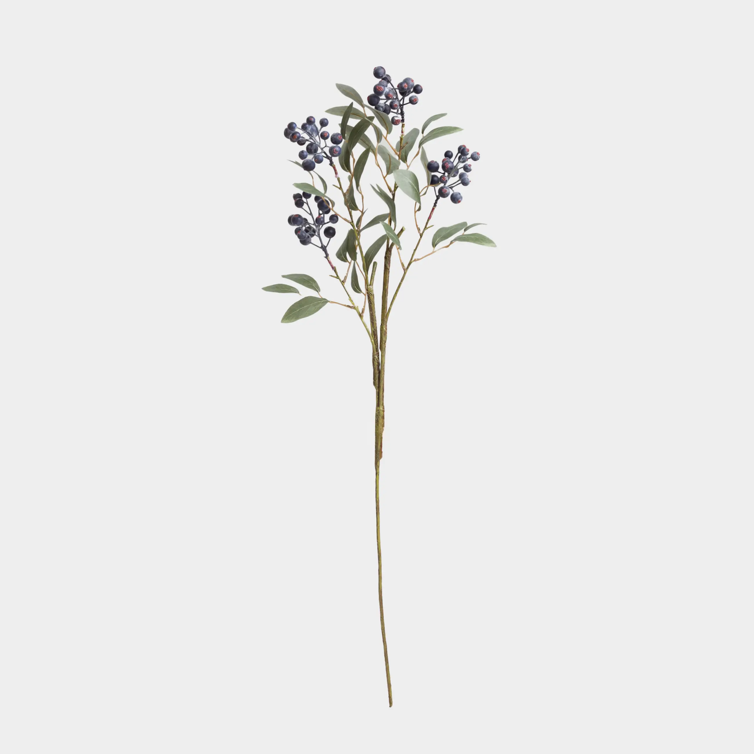 Ветка декоративная, 91 см, пенопласт/полиэстер, Синие ягоды, Blue berry