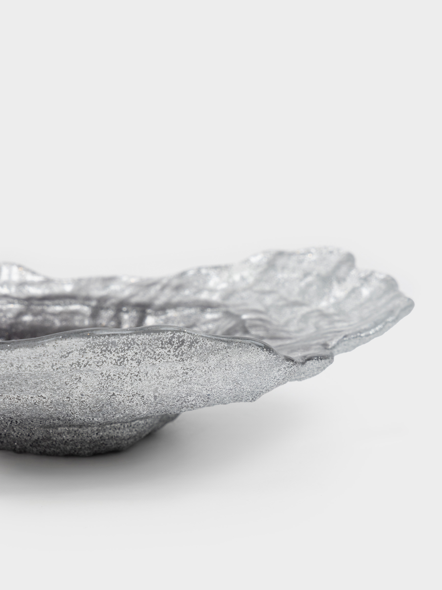 Блюдо, 23х17x5 см, стекло, серебристо-серый градиент, Устрица, Shellfish, image-4