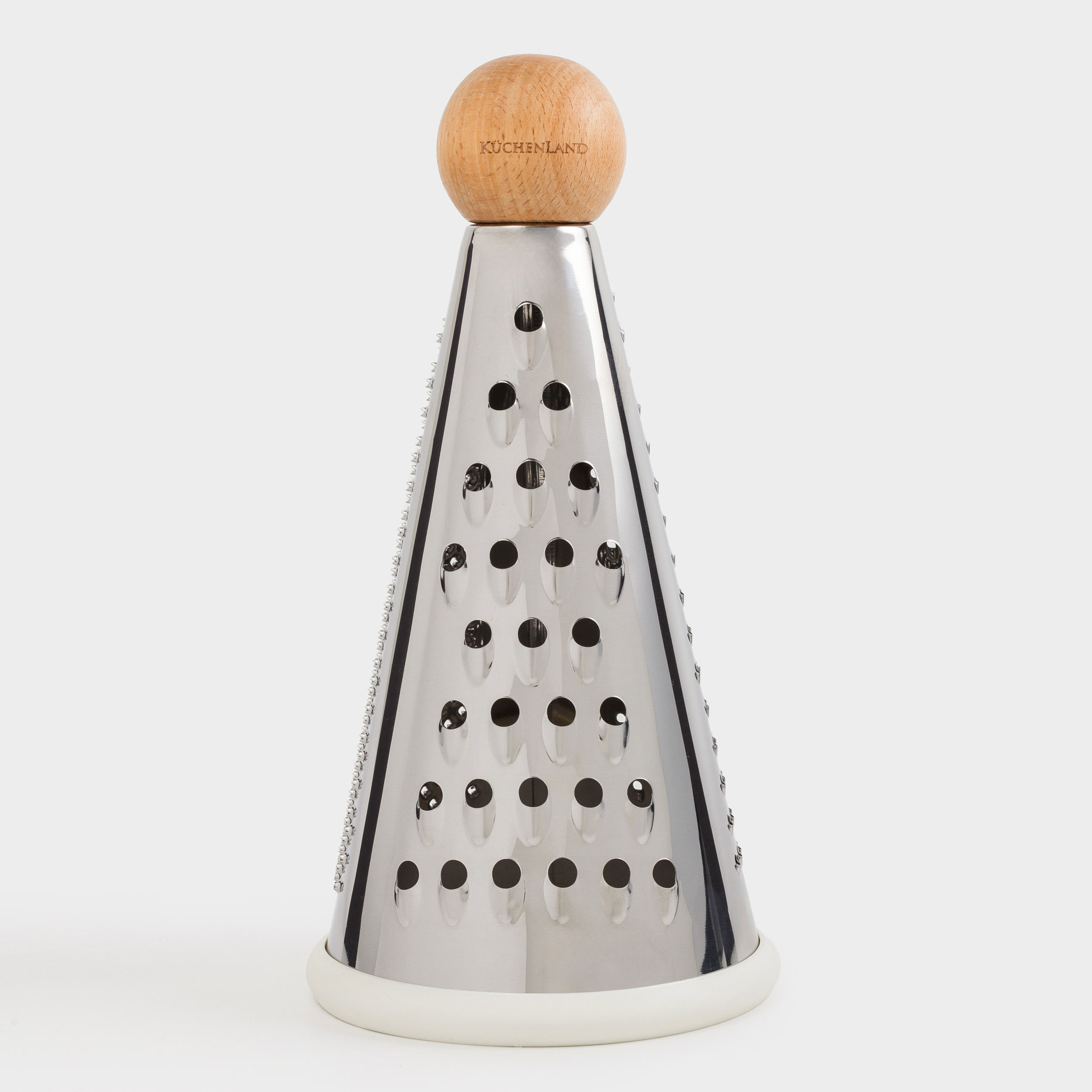 Терка, 20 см, сталь/дерево, круглая, бежевая, Wood kitchen, image-0