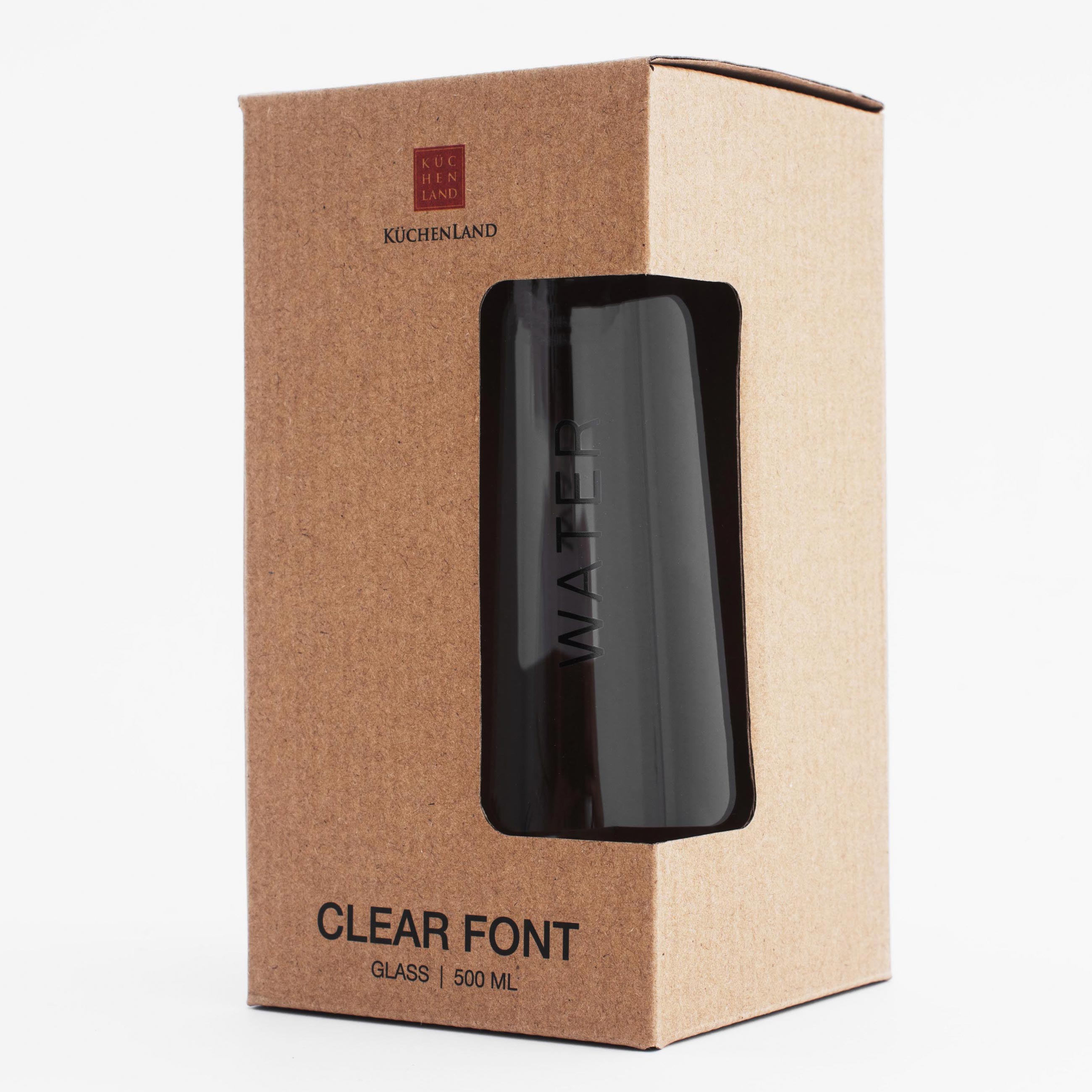 Стакан, 15 см, 500 мл, стекло Б, Clear font, image-5