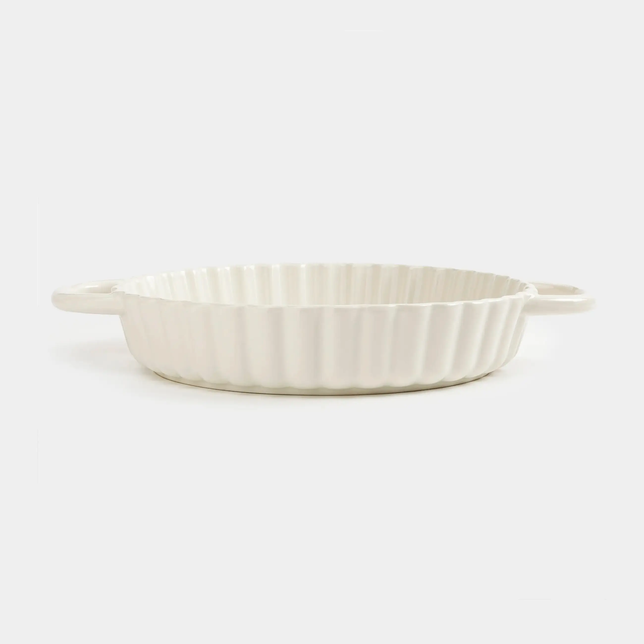 Форма для запекания, 25 см, керамика, круглая, молочная, Cakes ivory