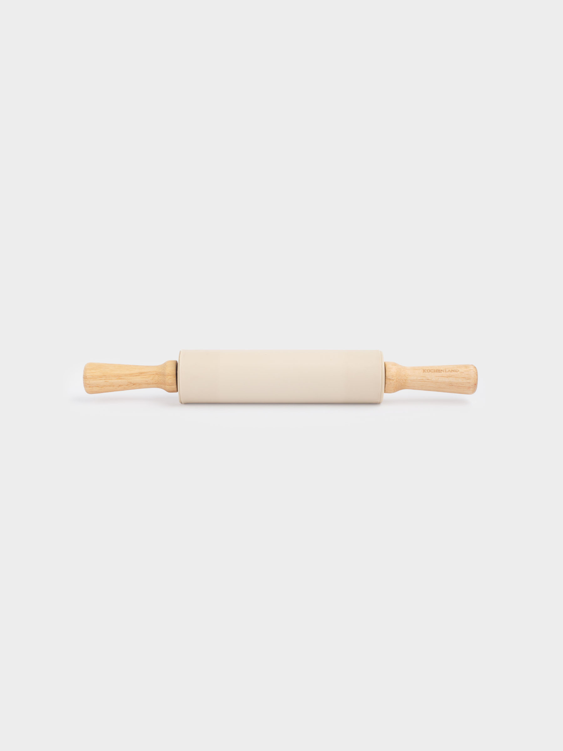 Скалка, 38 см, силикон/дерево, бежевая, Bakery, image-0