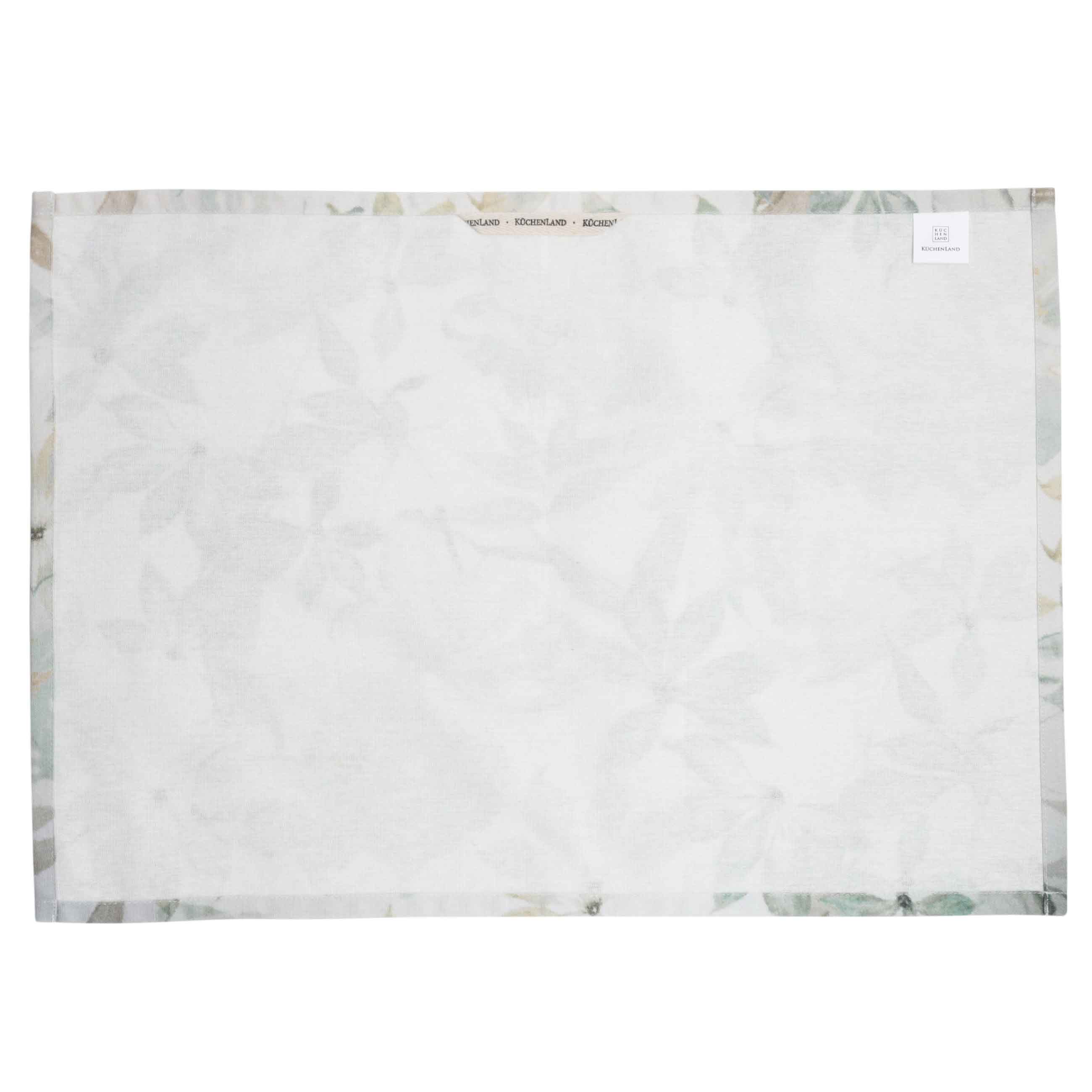 Полотенце кухонное, 40x60 см, хлопок, белое, Цветы, Bloome изображение № 4