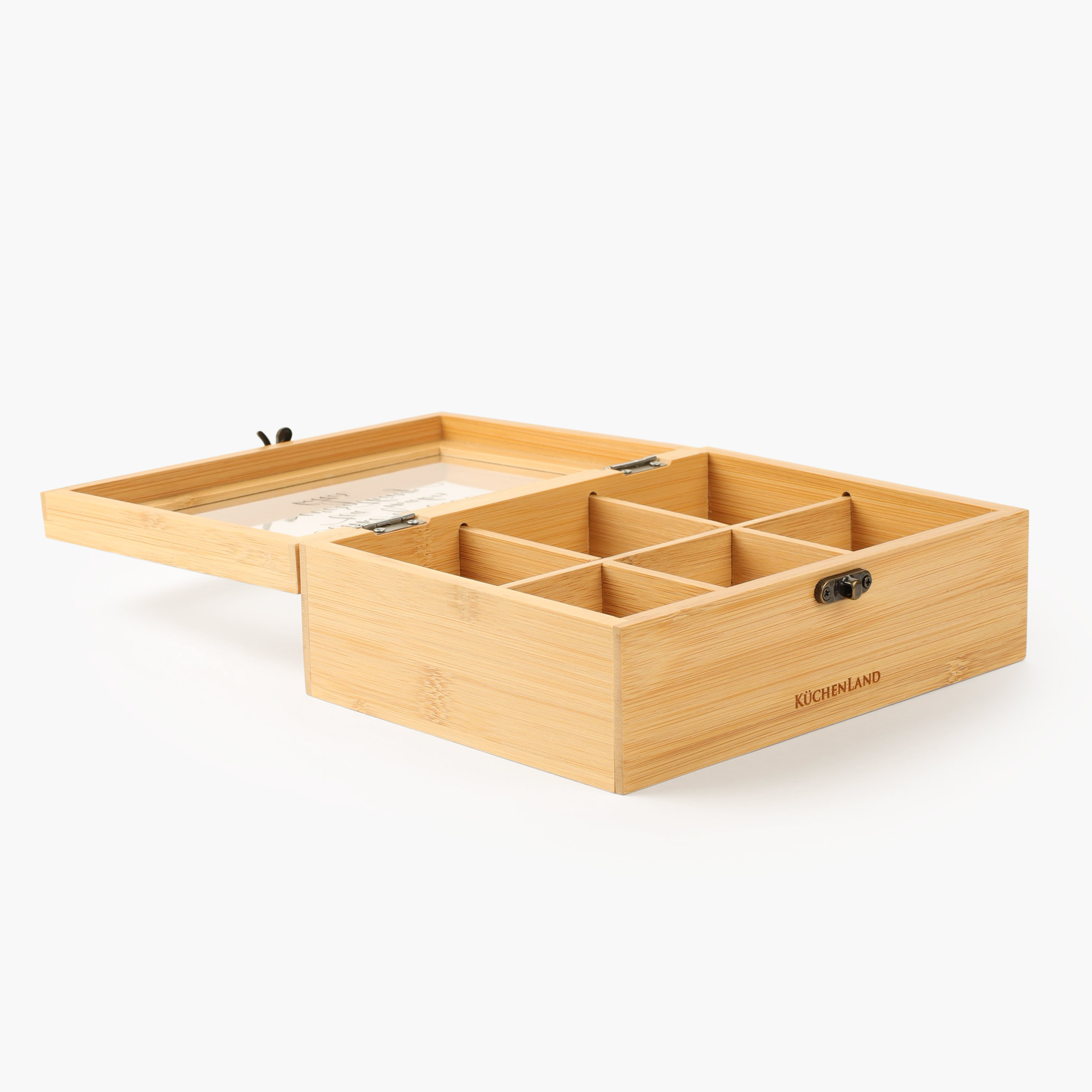 Коробка для чая, 21х16 см, 6 отд, бамбук, прямоугольная, Bamboo изображение № 3