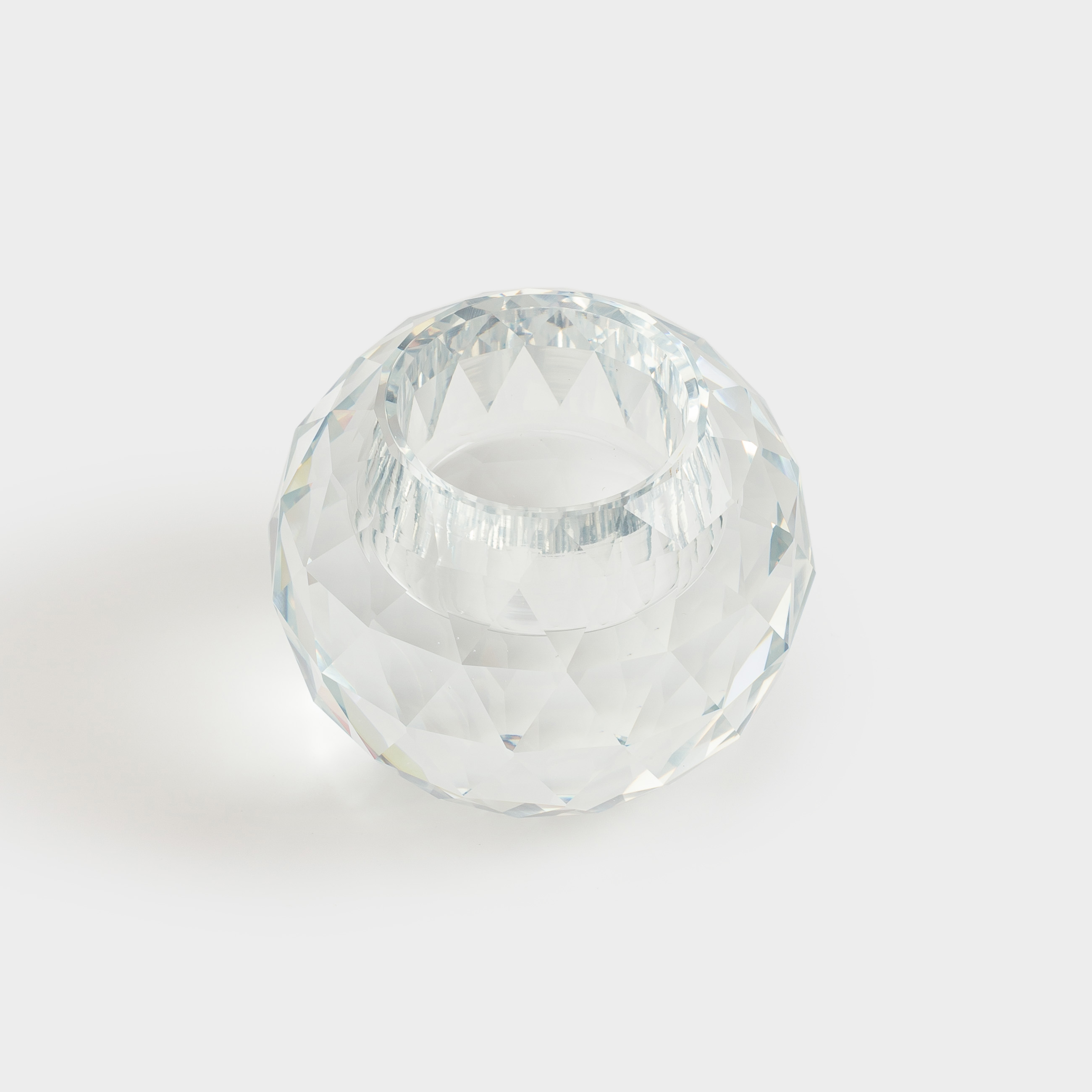 Подсвечник, 7 см, для чайной свечи, кристальное стекло, Сфера, Lux crystal, image-1