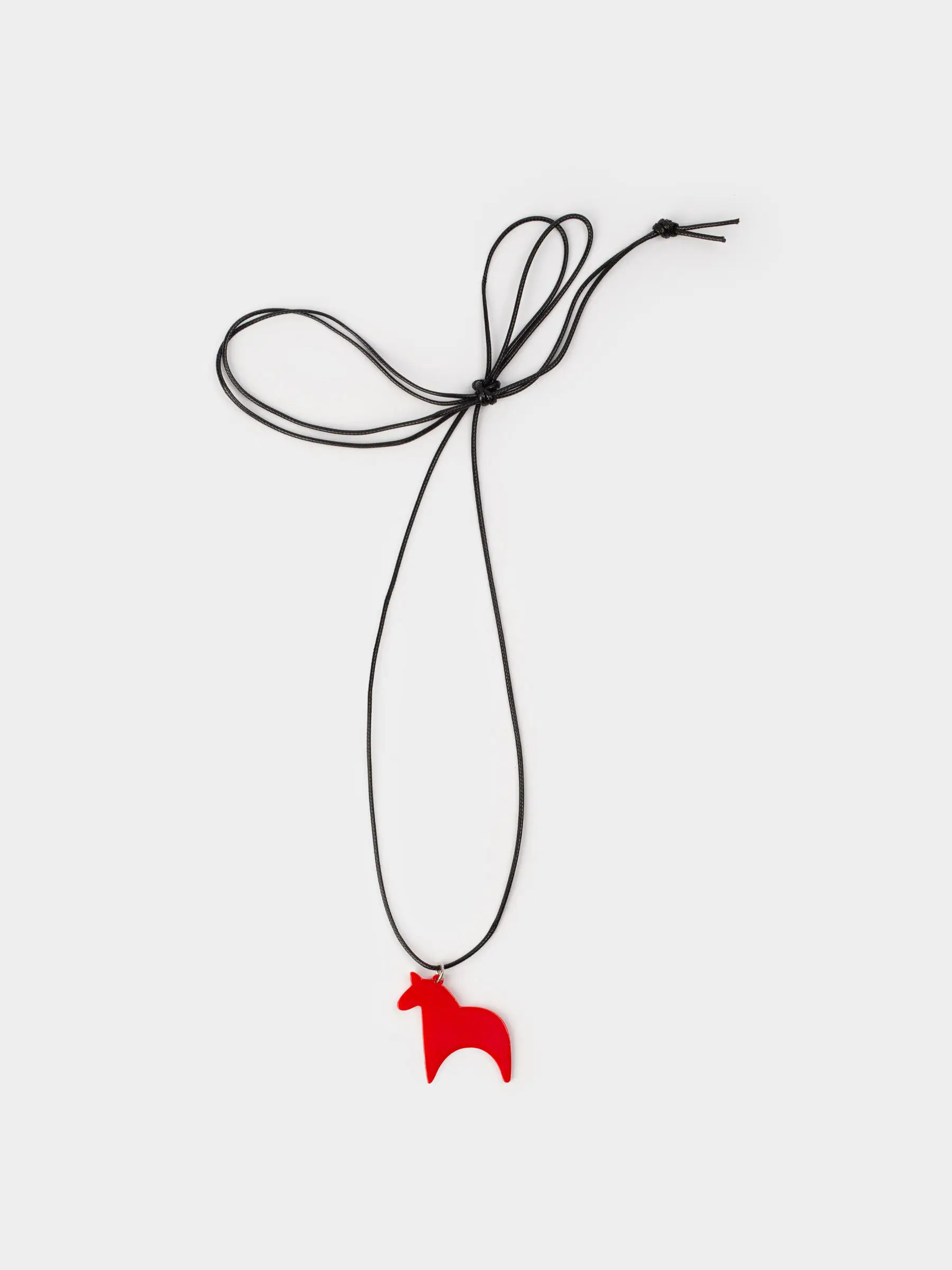 Цепочка-шнурок, 1,5 м, с подвеской, нейлон/акрил, Красная лошадь, Jewelry horse