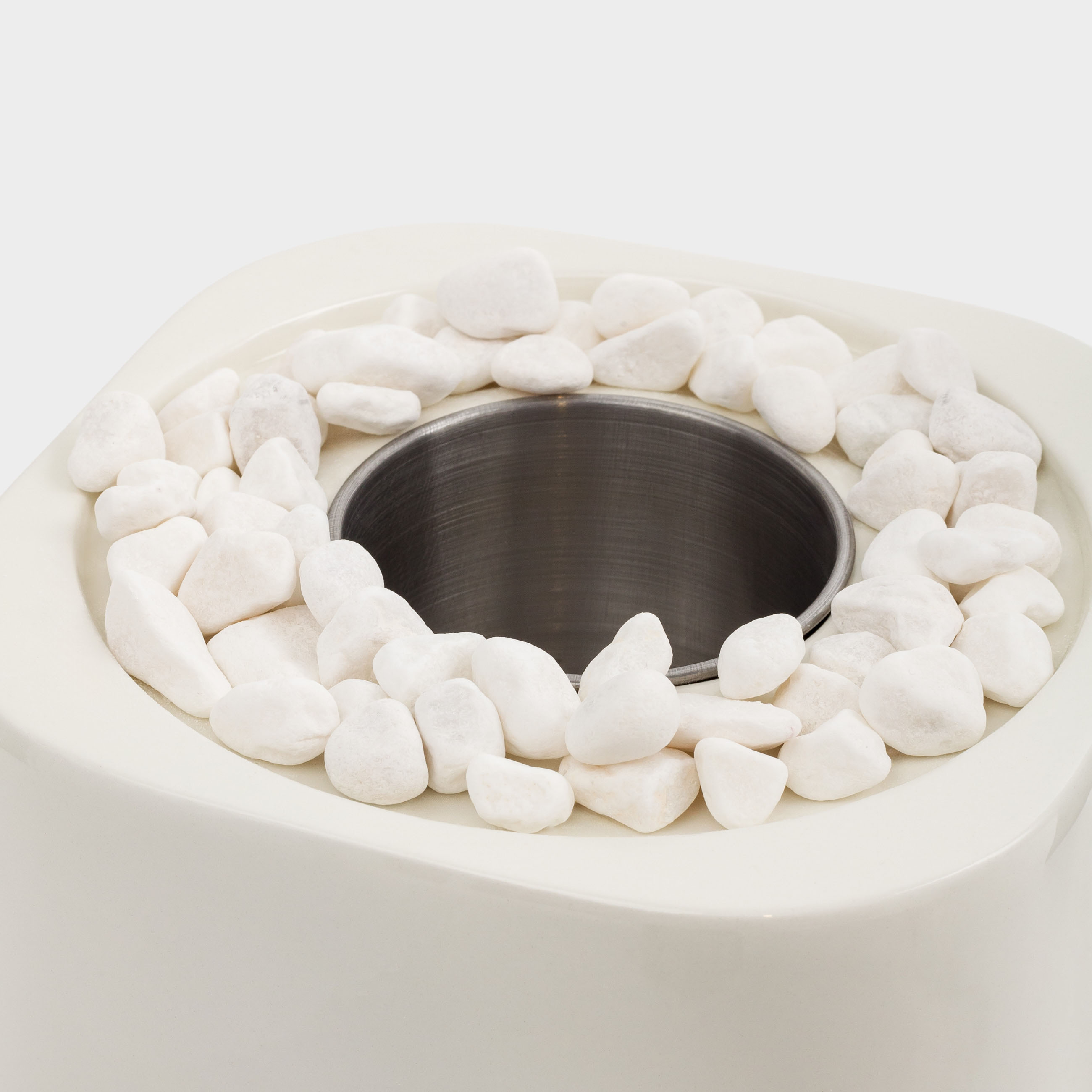 Биокамин, 27х16 см, керамика/стекло, молочный, Колба, Fireplace, image-3