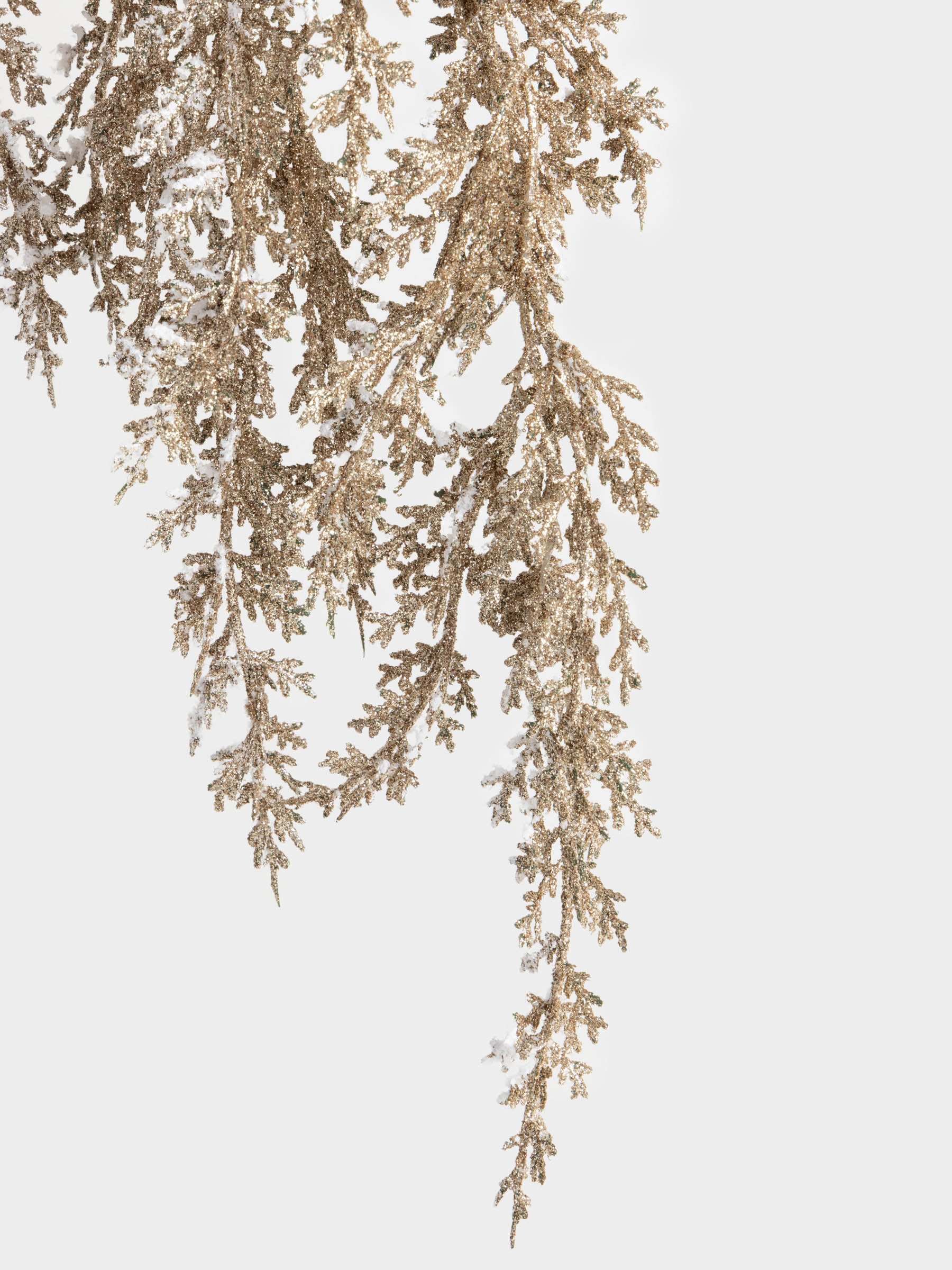 Ветка декоративная, 60 см, пластик/металл, Золотистая ель, Conifer champagne, image-3