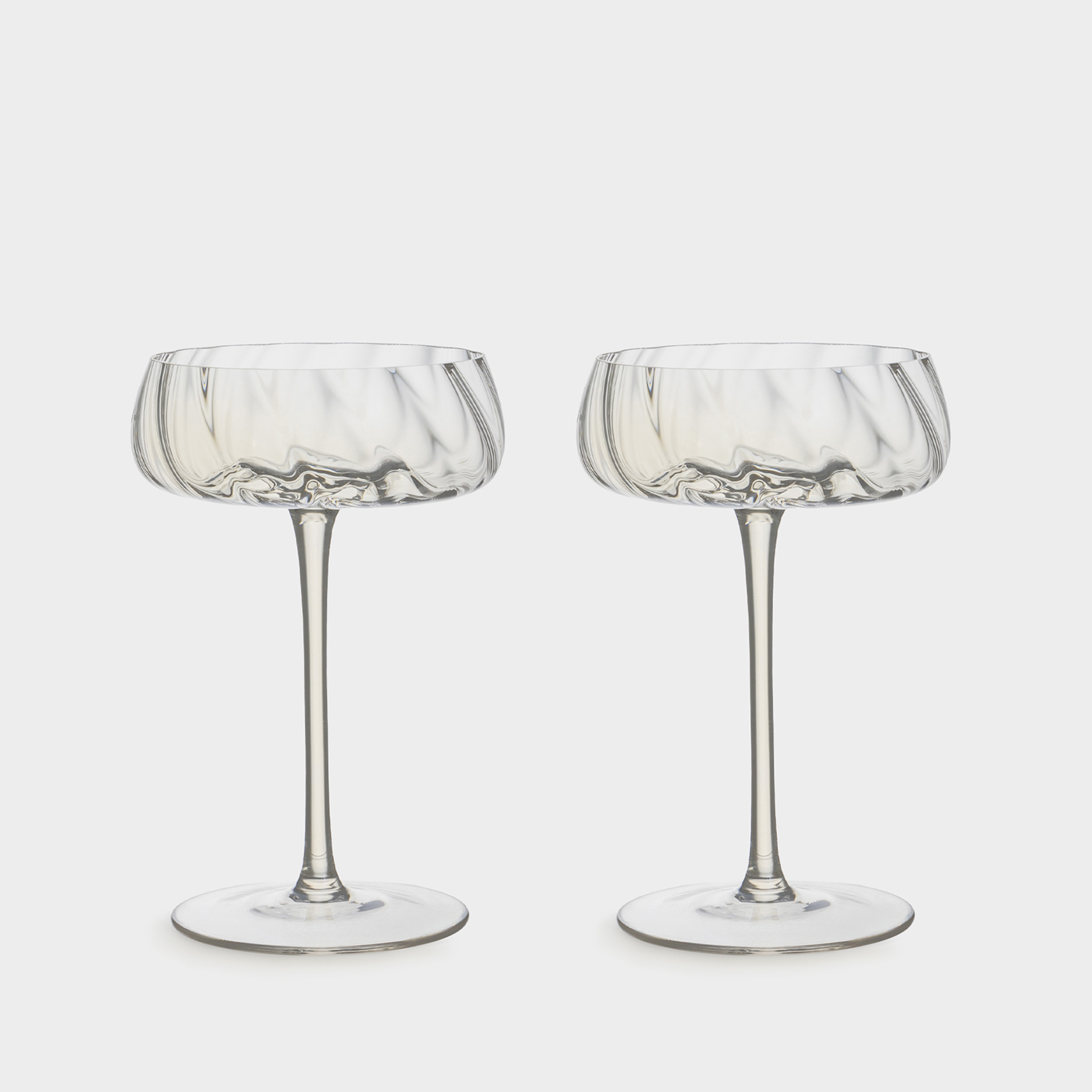 Бокал-креманка для шампанского 270 мл 2 шт стекло перламутр Sorento bend 2990₽