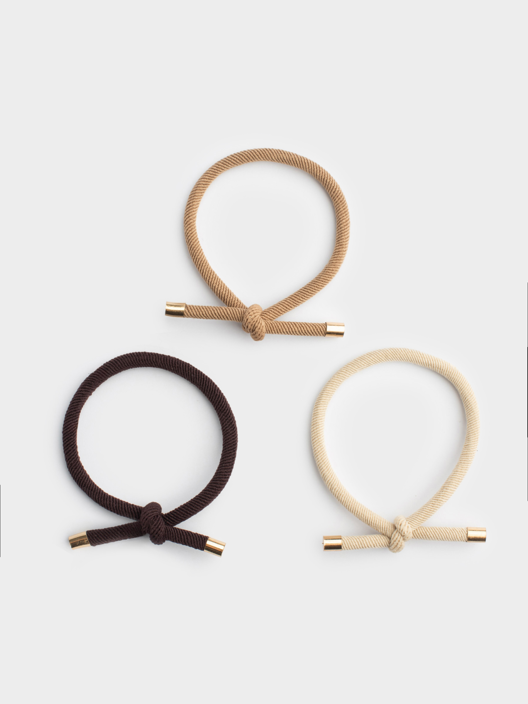Резинка для волос, 5 см, 3 шт, полиэстер, Узел, Knot, image-0