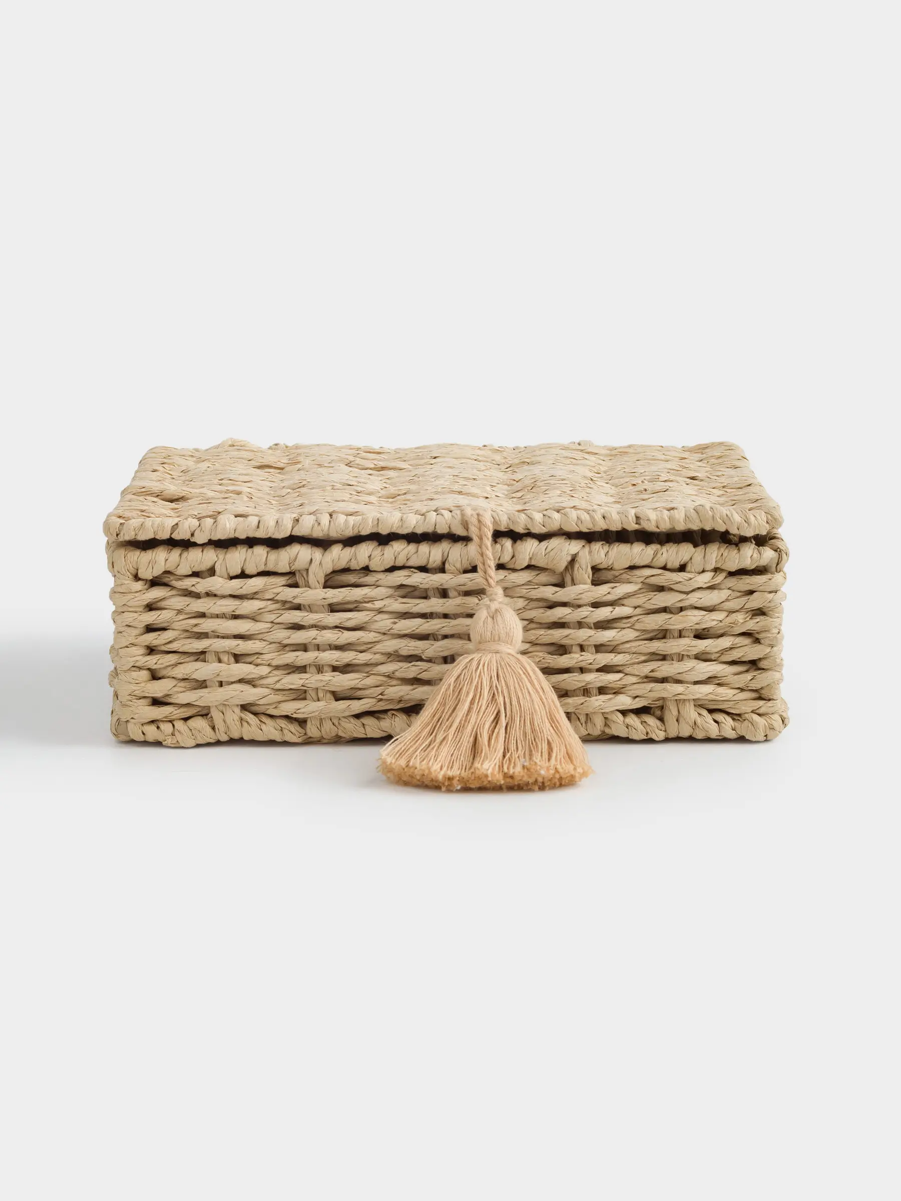 Коробка для чая, 21х16 см, 6 отд, плетеная, целлюлоза/металл, прямоугольная, Braided