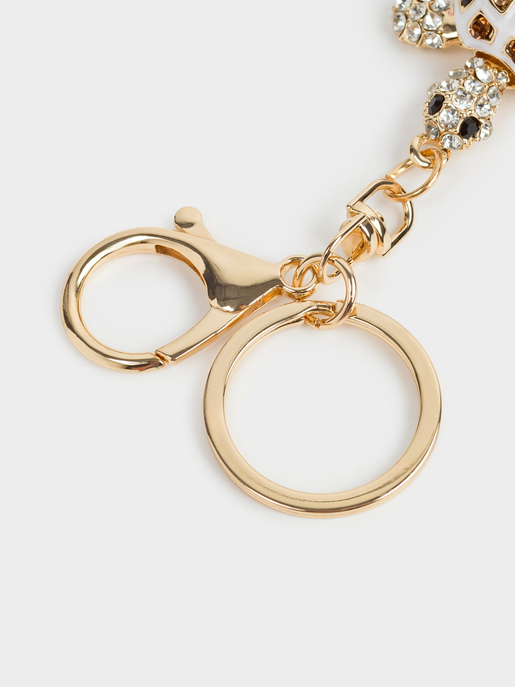 Брелок, 12 см, металл/стразы, золотистый, Черепаха, Keychain crystal, image-2
