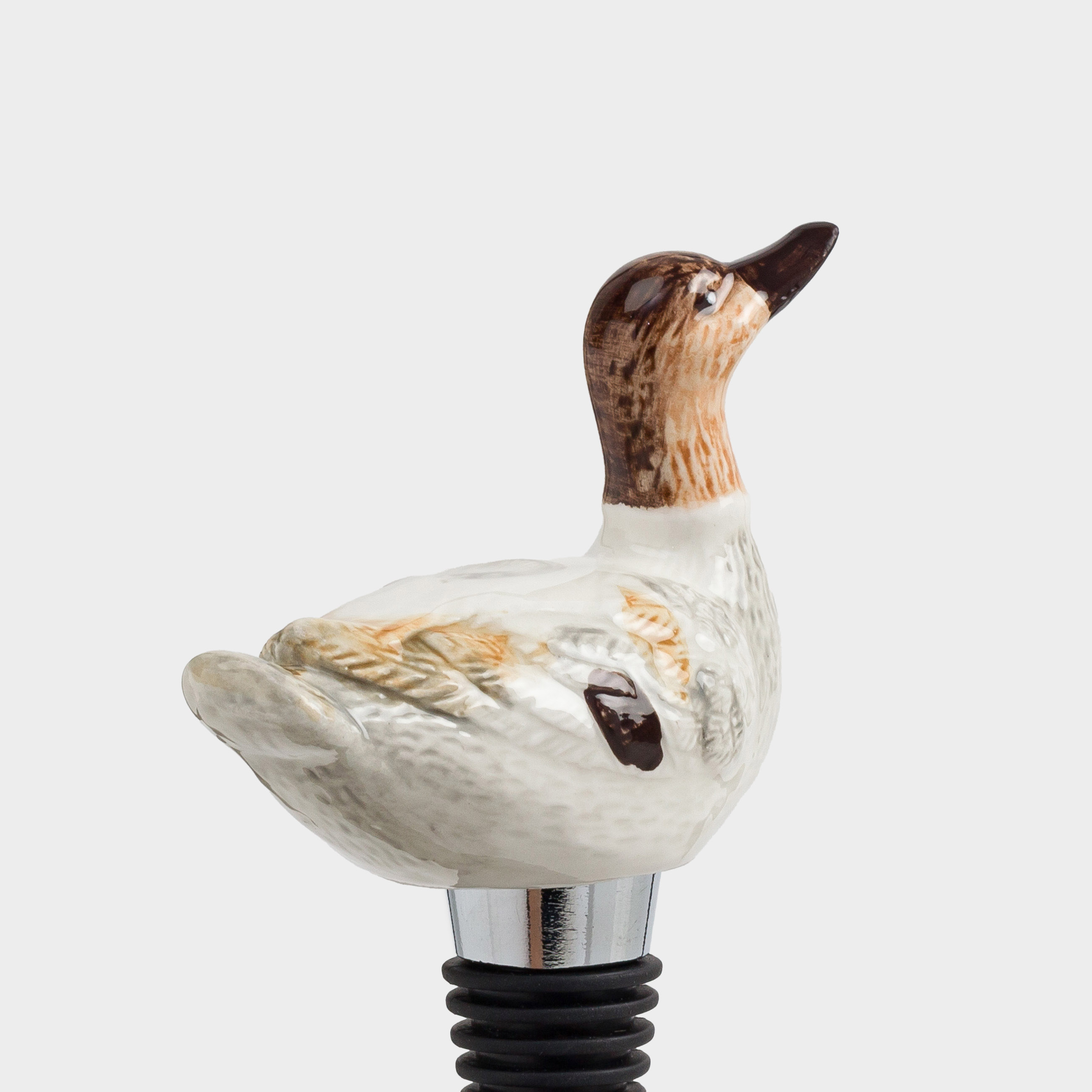 Пробка для винной бутылки, 12 см, металл/керамика, Утенок, Duck, image-3