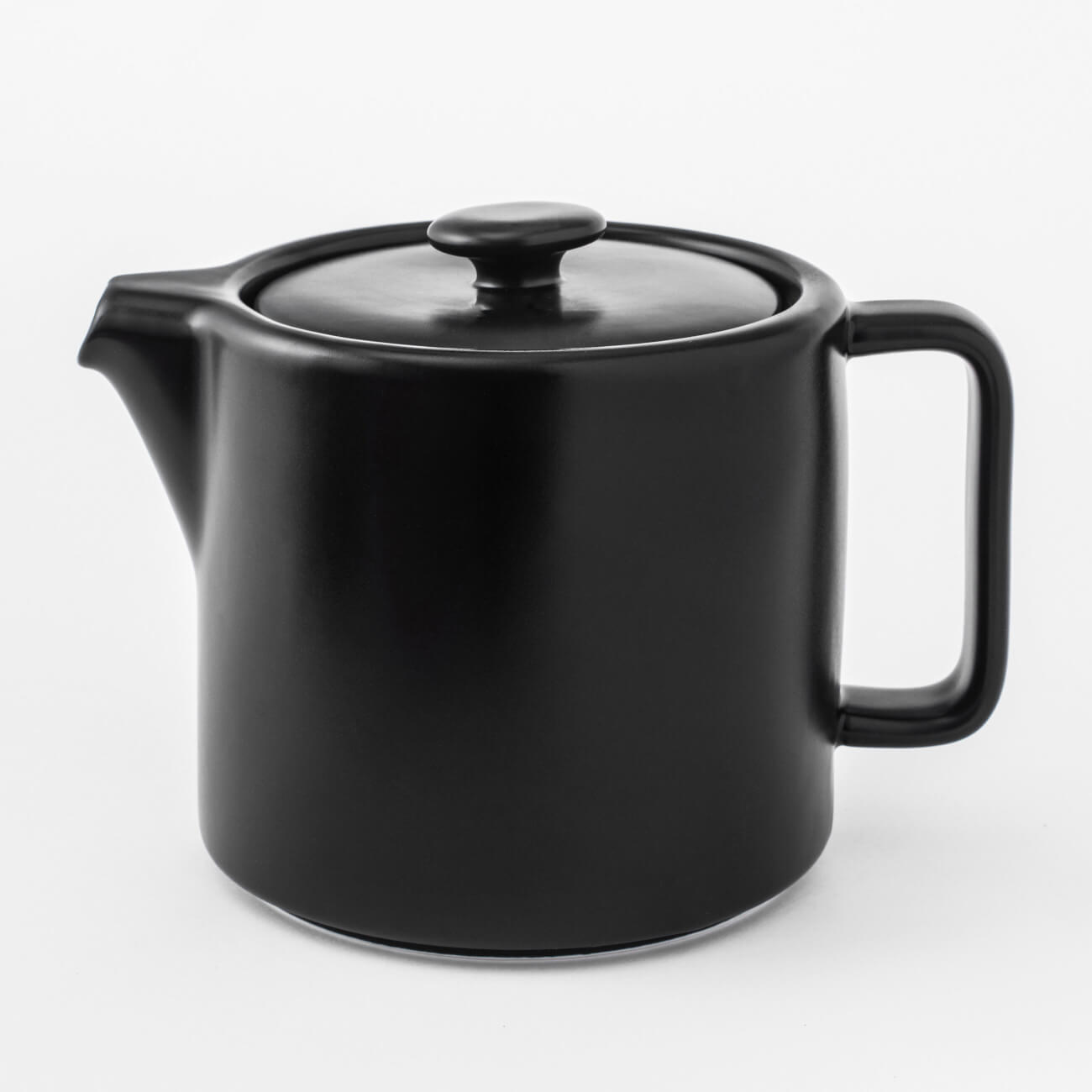 Чайник заварочный, 1,1 л, фарфор Р, черный, Matte black чайник заварочный оранж700 мл
