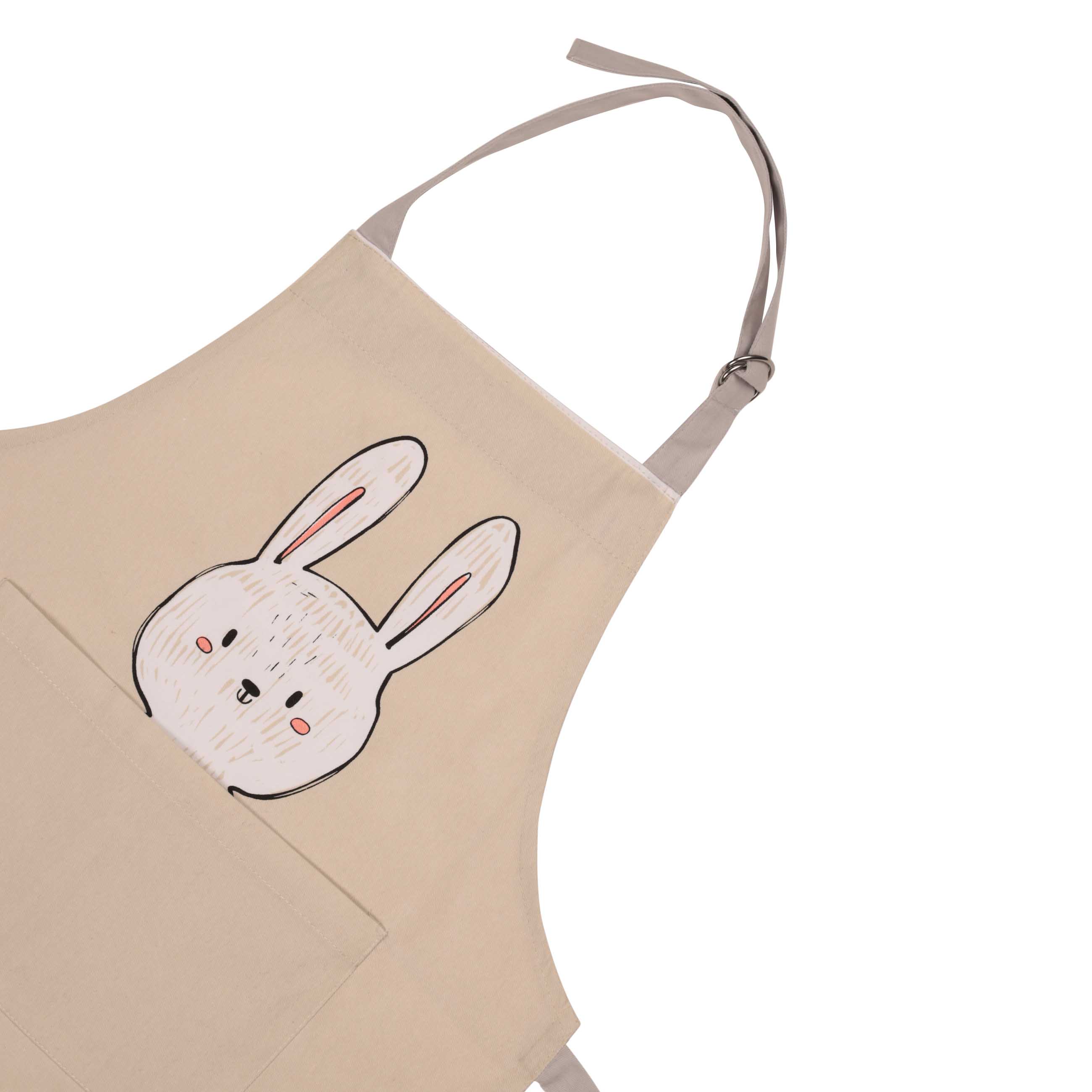 Фартук детский, 45х60 см, бежевый, хлопок, Кролик, Rabbit, image-1