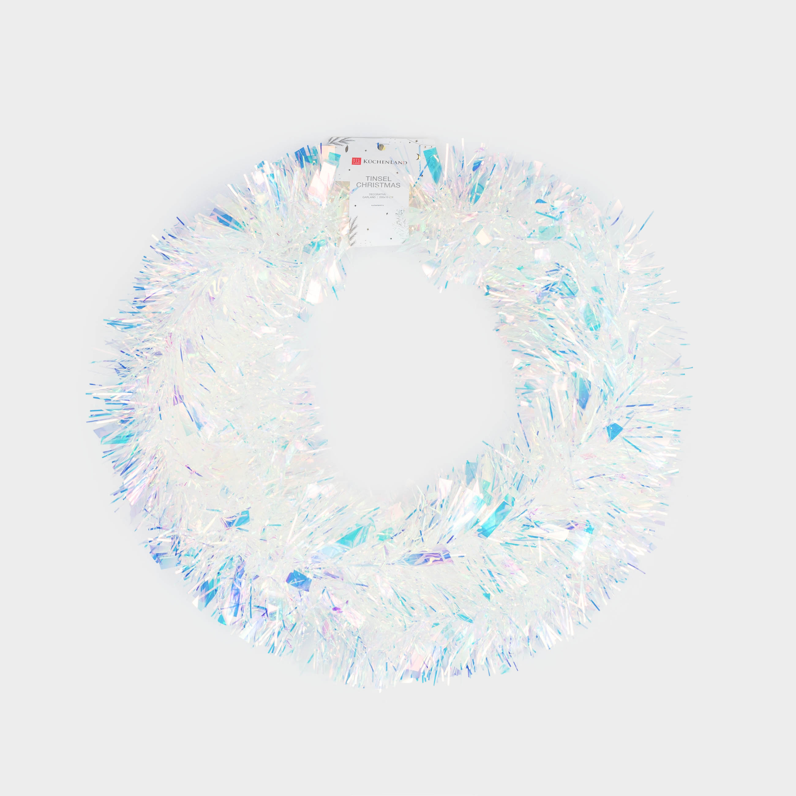 Гирлянда декоративная, 2 м, мишура, голограмма, Tinsel christmas, image-1