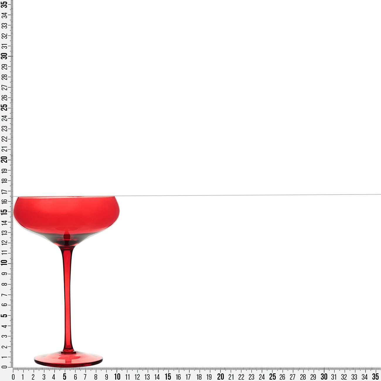 Бокал-креманка для шампанского, 270 мл, стекло, красный, Filo color изображение № 4