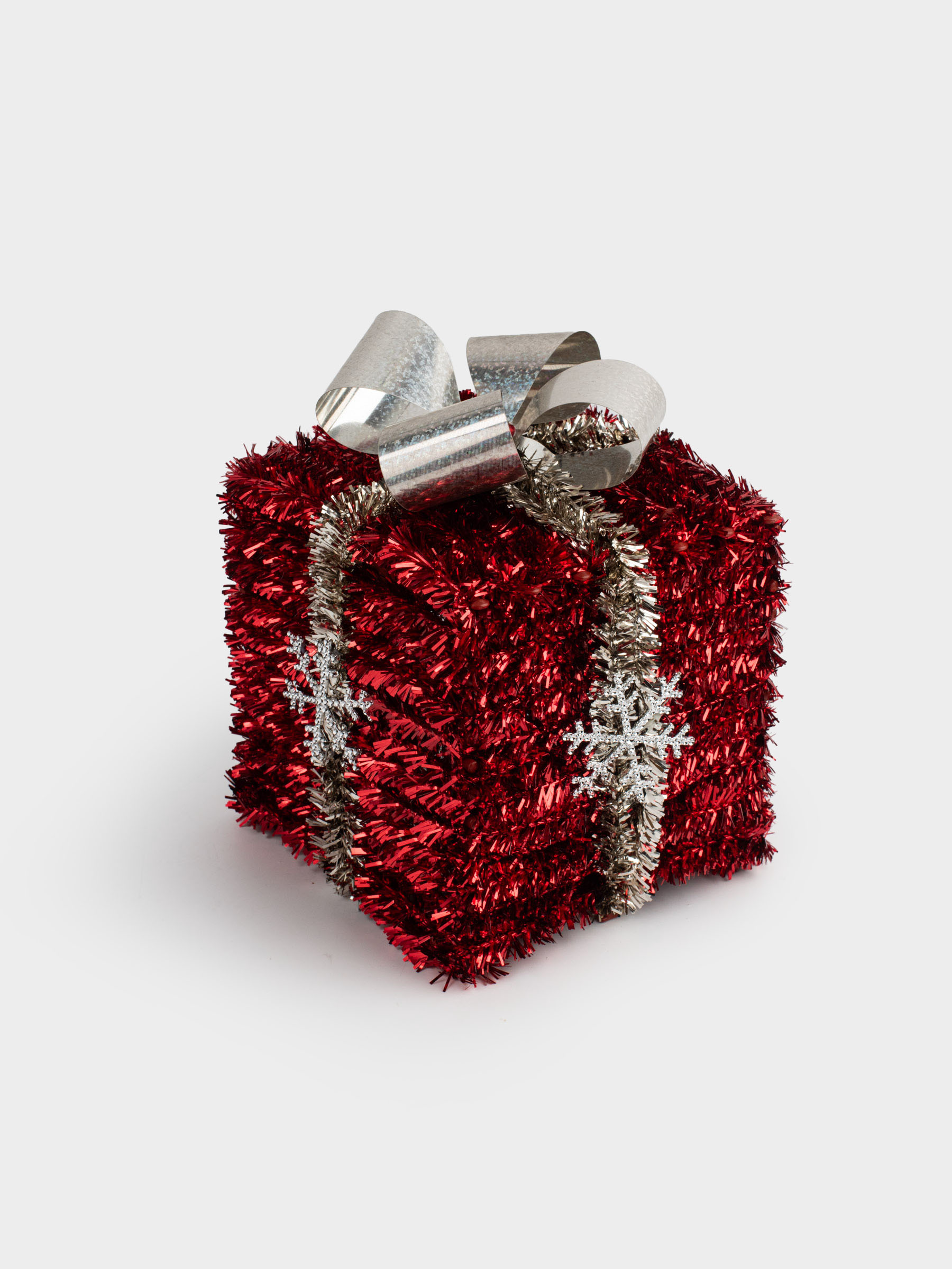 Статуэтка, 15 см, мишура/пластик, красная, Подарок, Tinsel decor, image-5