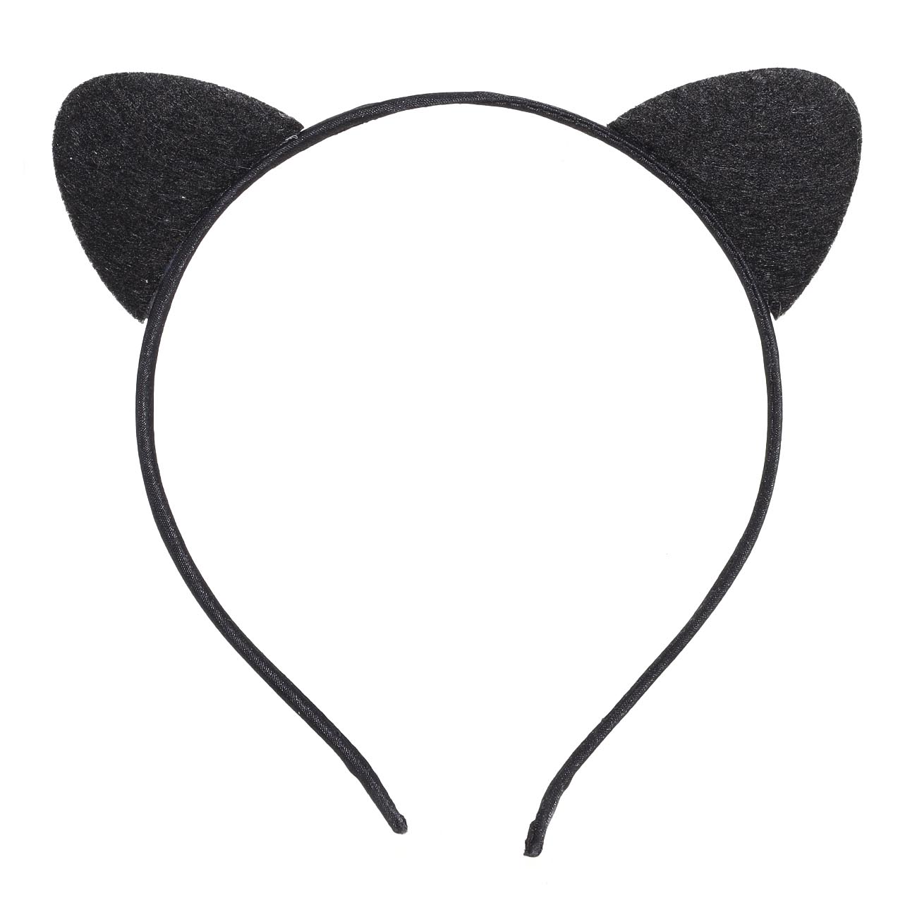 Ободок карнавальный, 12х14 см, полиэстер/металл/стразы, черный, Ушки кота, Cat изображение № 2