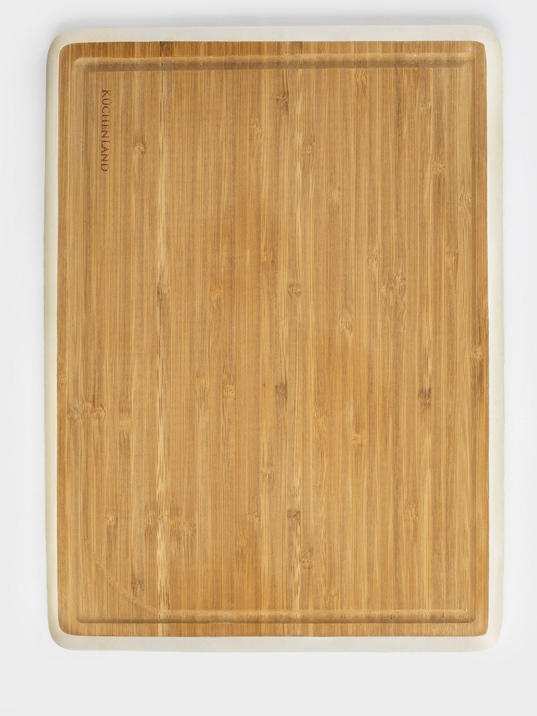 Доска разделочная, 38x28 см, бамбук, прямоугольная, молочный кант, Bamboo, image-0