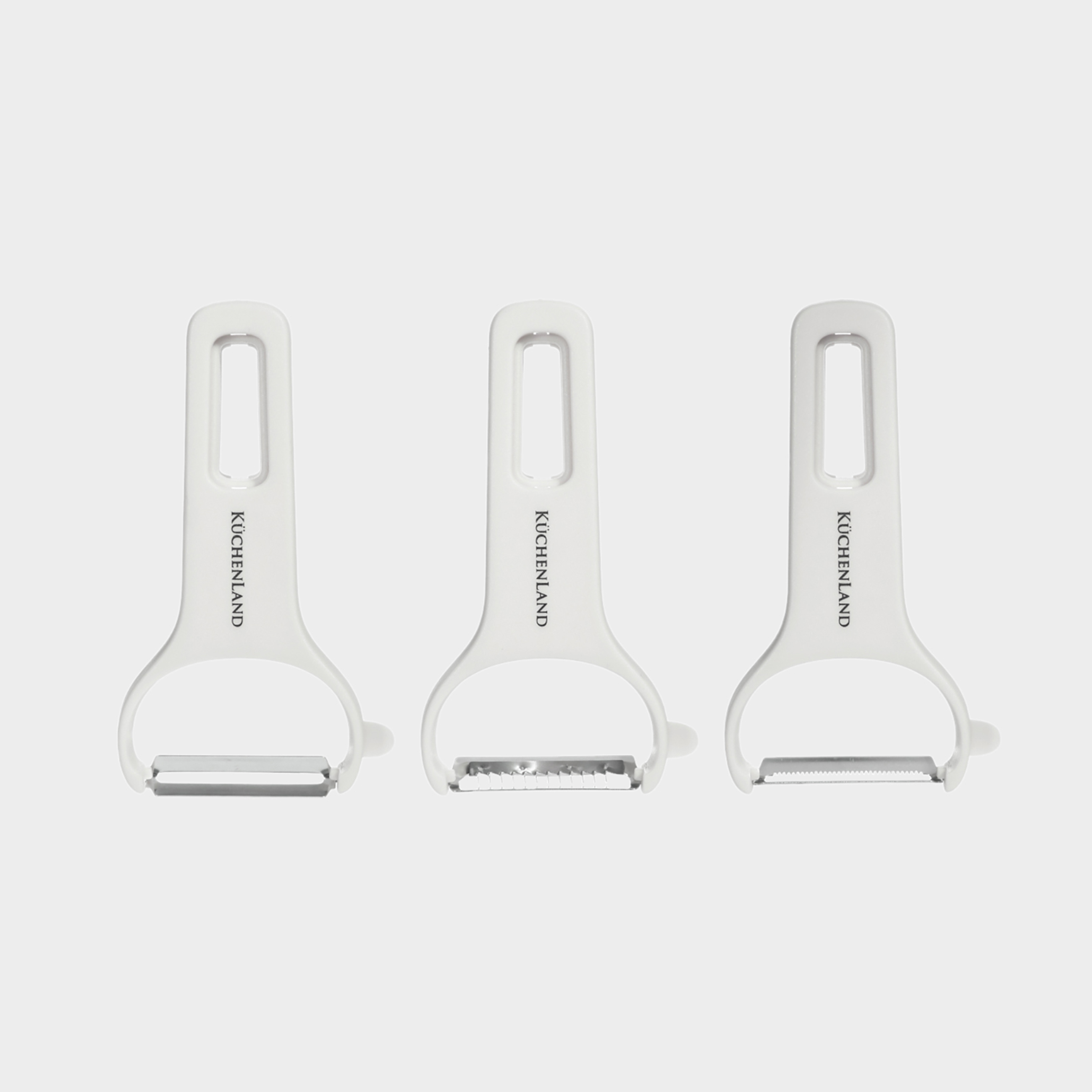 Kuchenland Набор овощечисток 3 пр стальпластик кремовый Regular 599₽