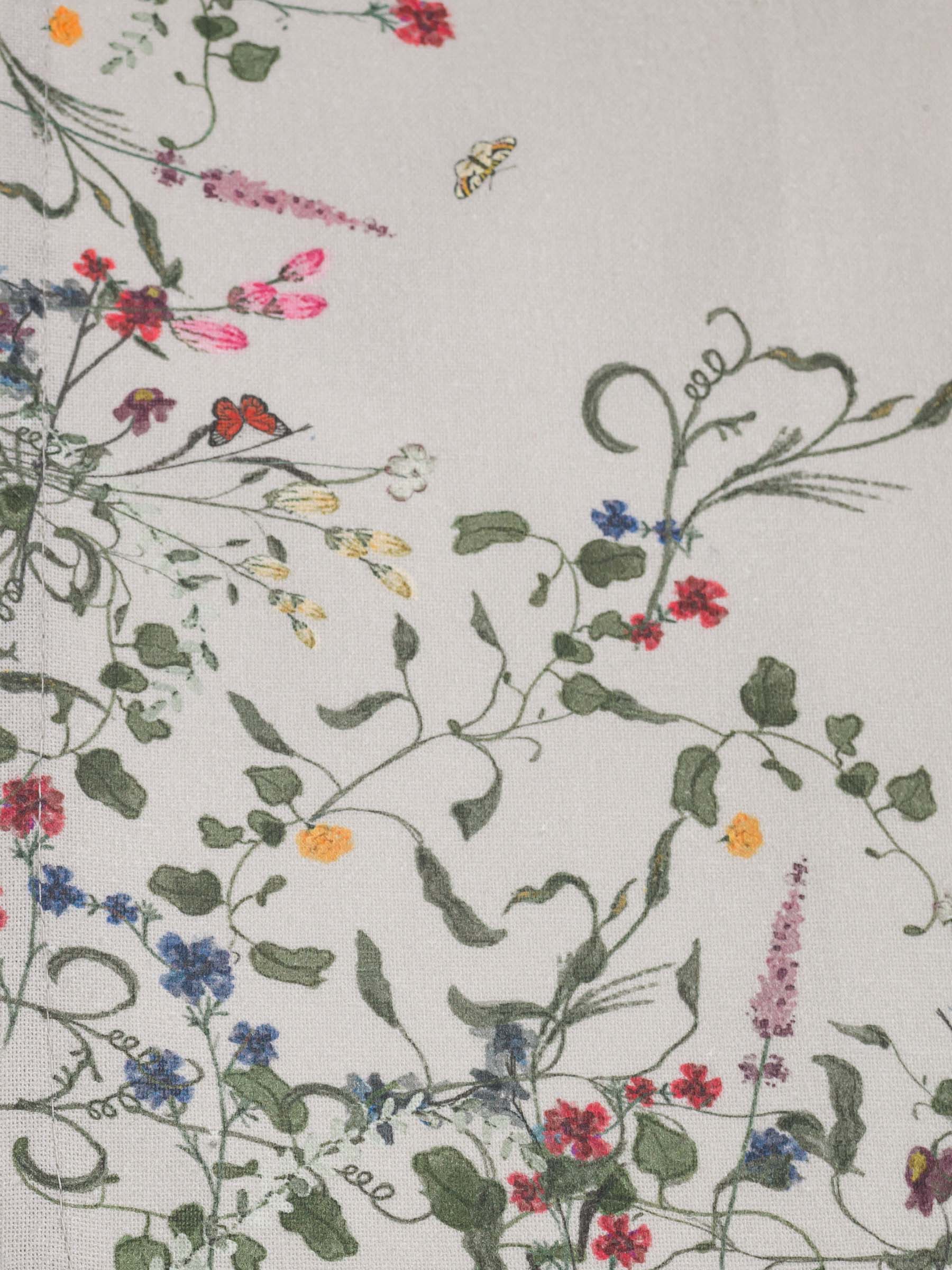 Полотенце кухонное, 40х60 см, хлопок, серо-бежевое, Цветы и бабочки, Tiny flower, image-2